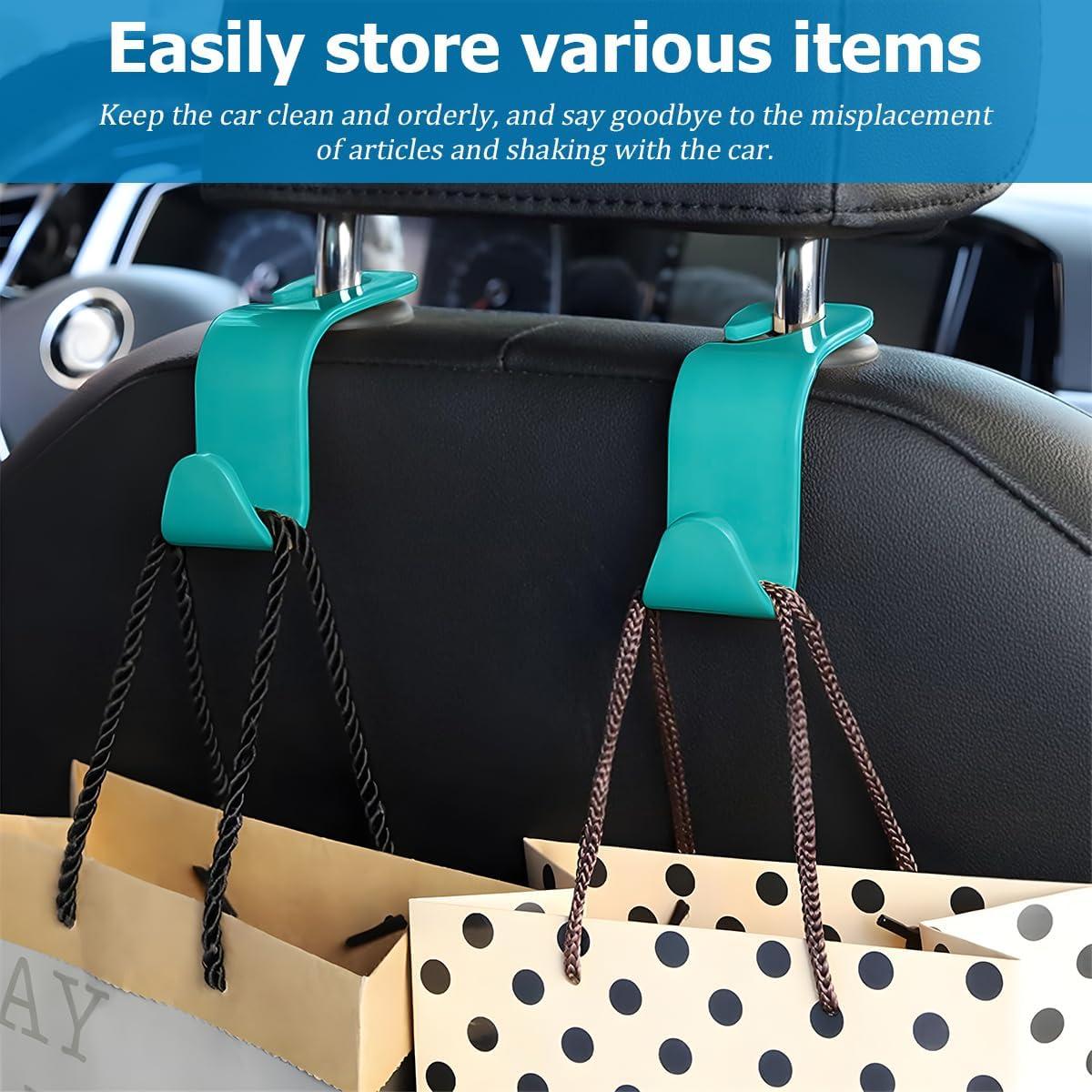 Gancho de Respaldo de Asiento de Coche Hanemia 4PCS Cian