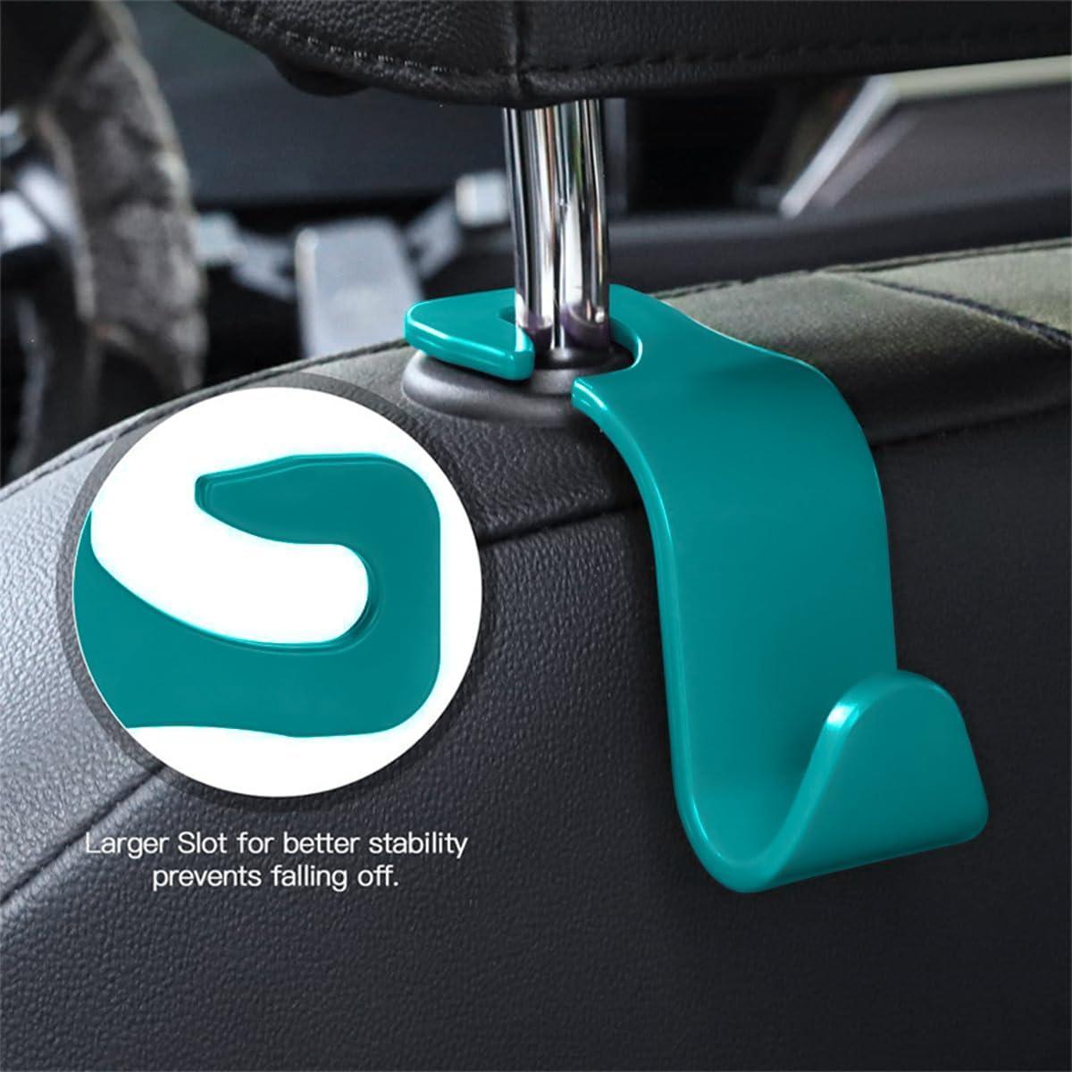 Gancho de Respaldo de Asiento de Coche Hanemia 4PCS Cian