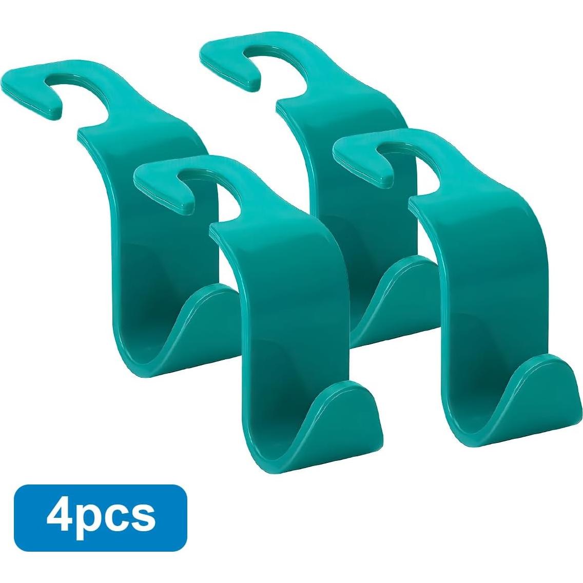 Gancho de Respaldo de Asiento de Coche Hanemia 4PCS Cian