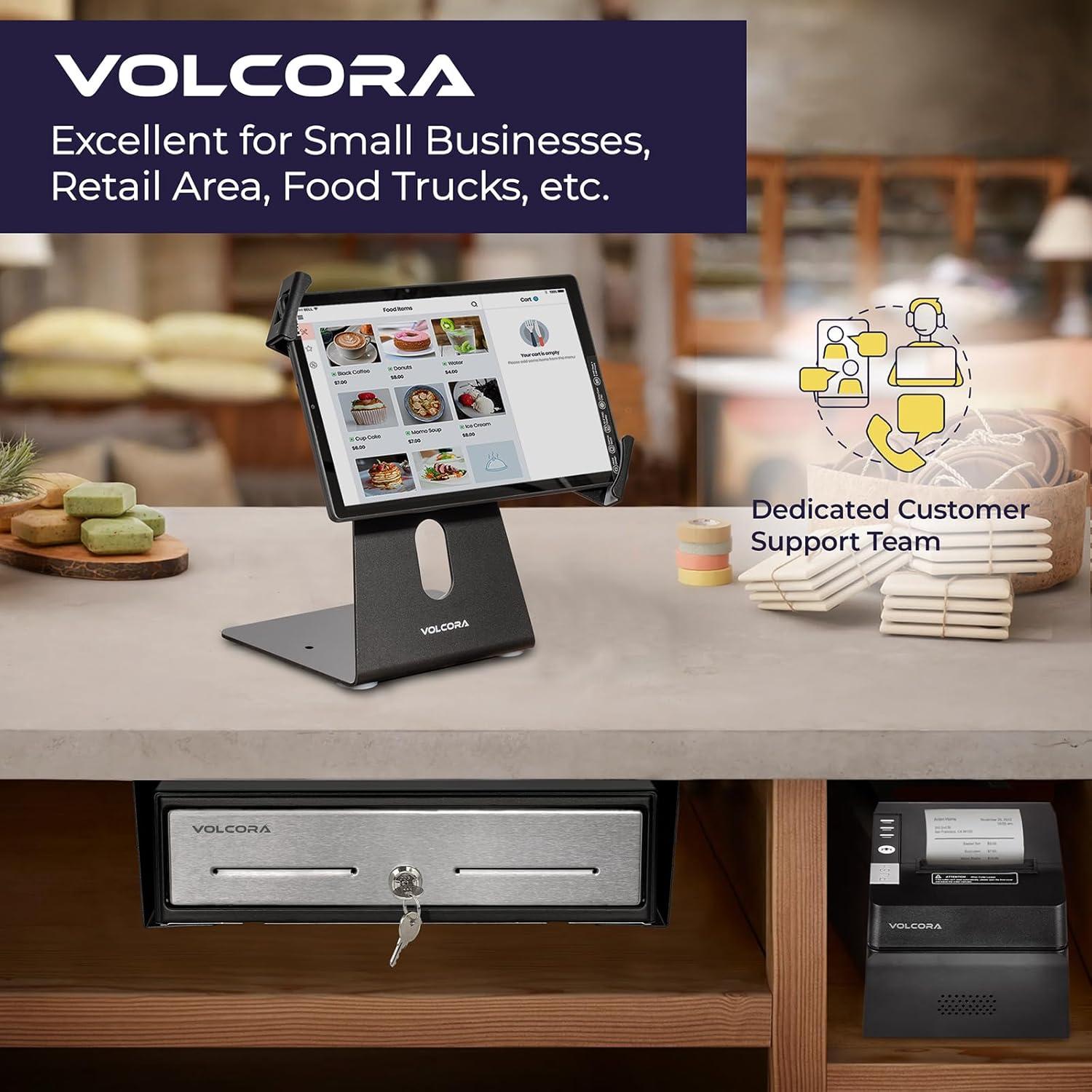 Cajón de Dinero Volcora 33 cm con Soporte Bajo Mostrador