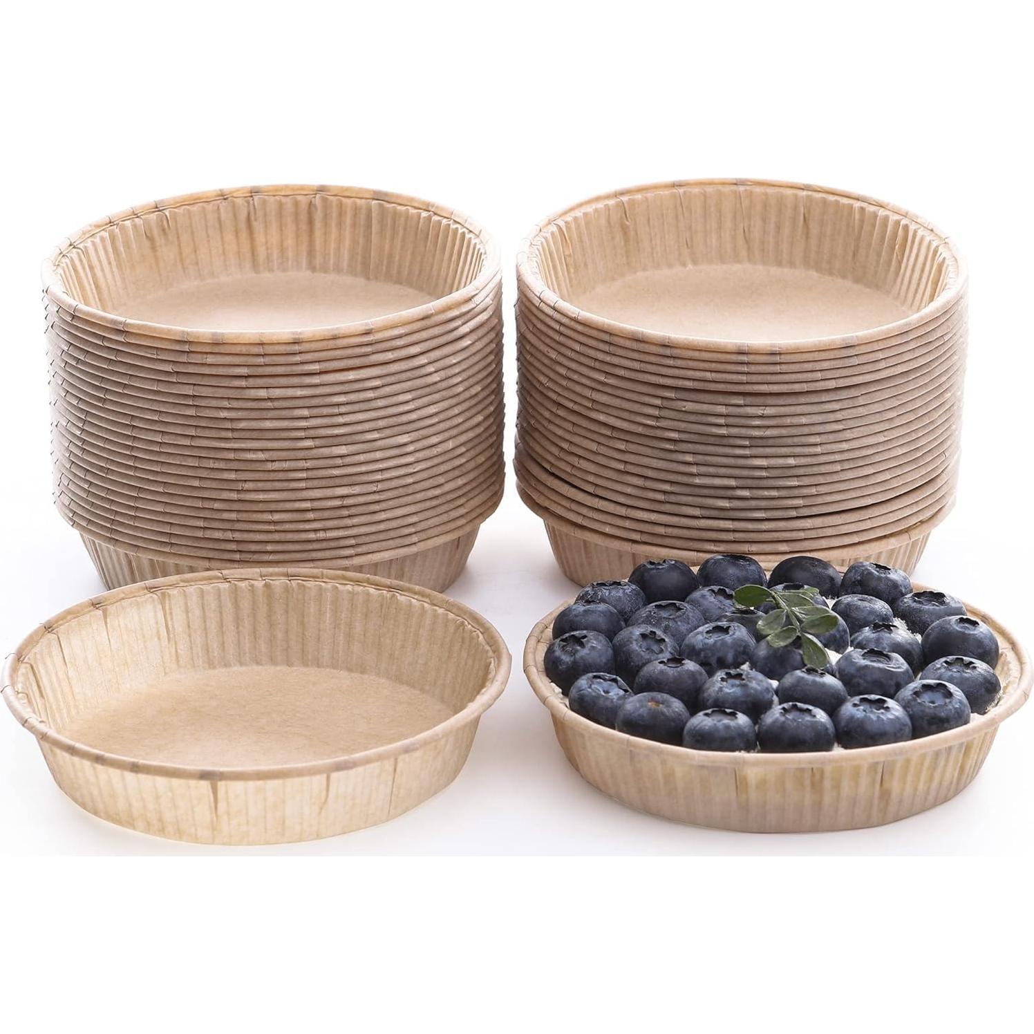 200 Moldes Mini Tartas de Papel Bake Choice 4" Redondos Antiadherentes