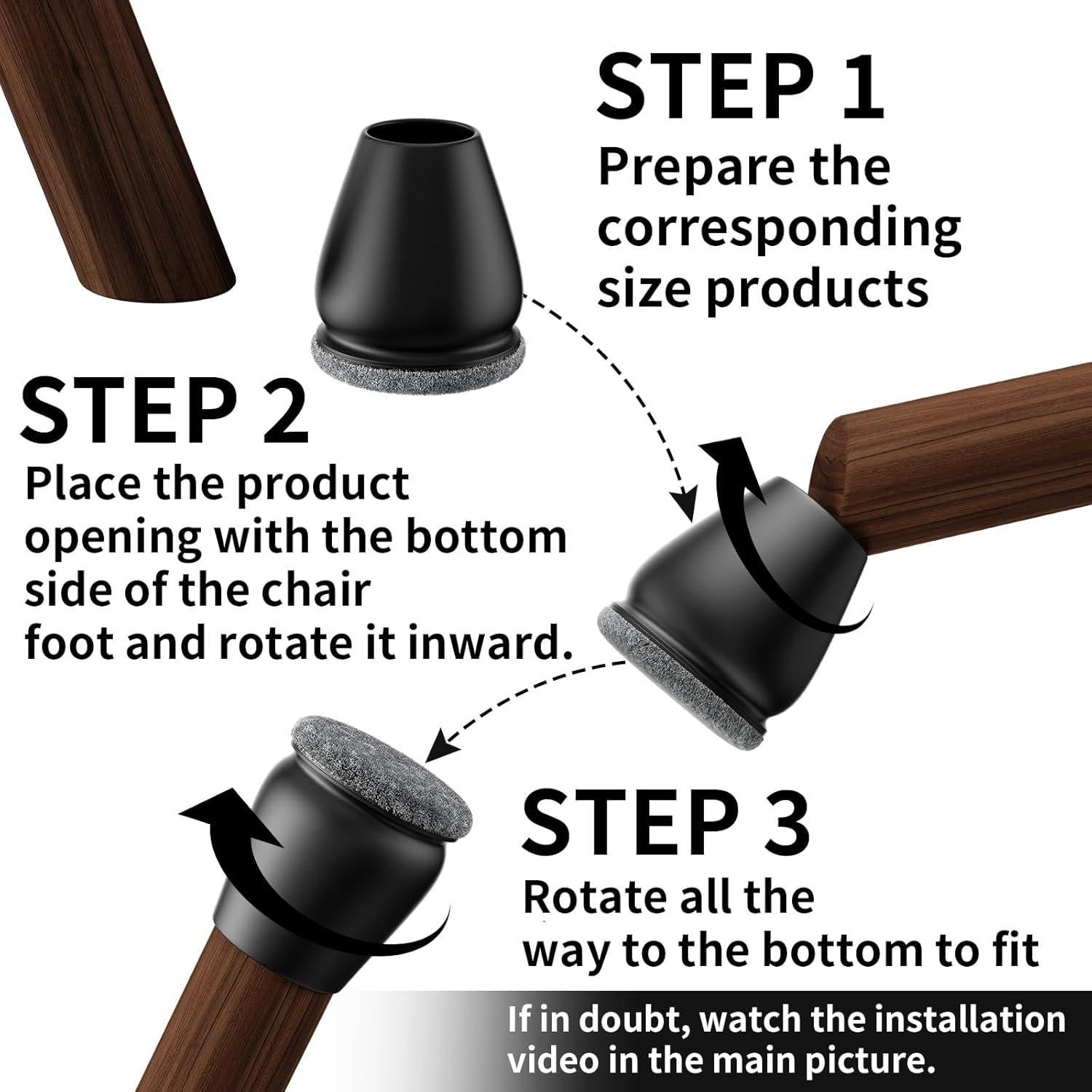 YSD 16PCS Protectores de Suelo para Patas de Silla Redonda