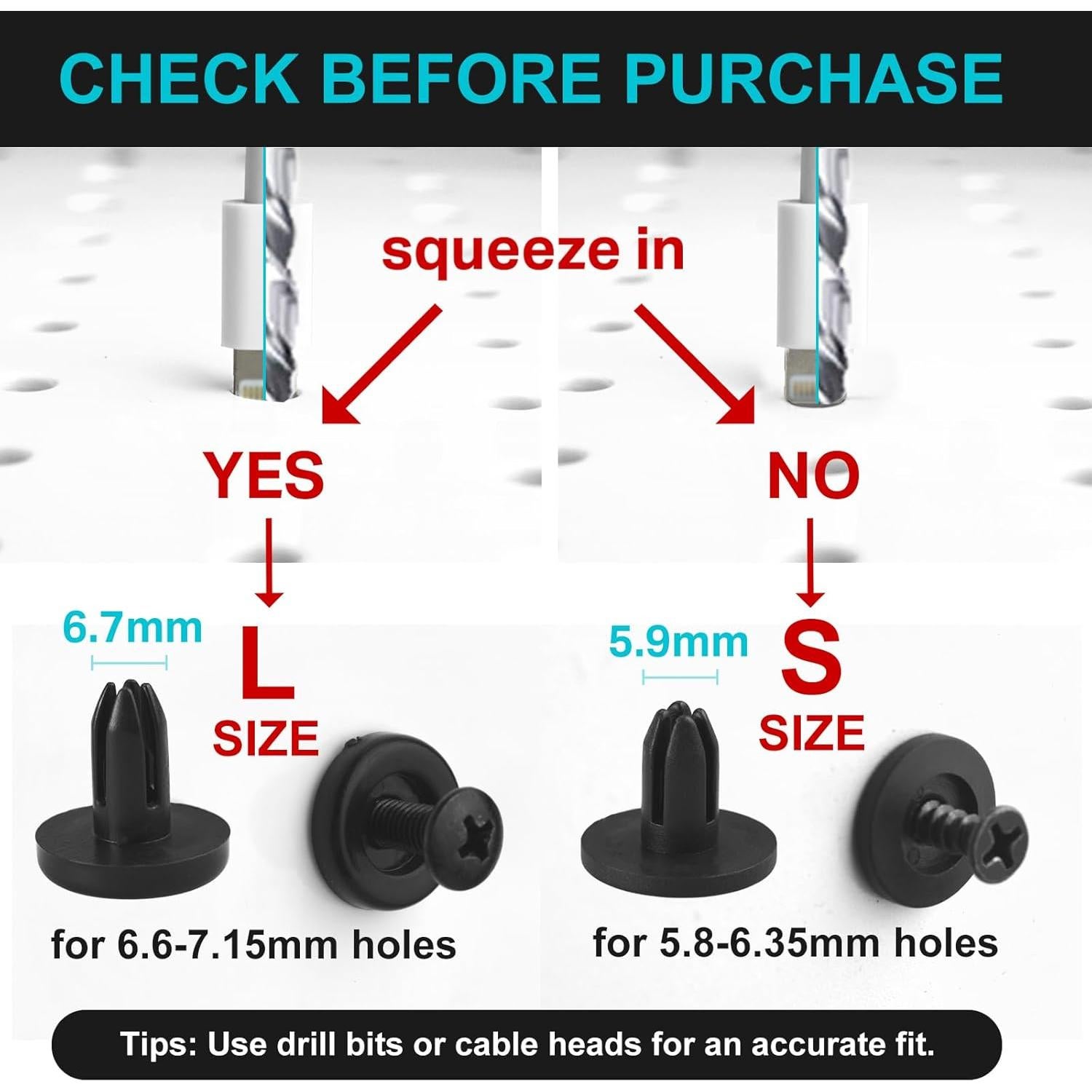 Ganchos de Perforación G.CORE - 40 Unidades para Tableros