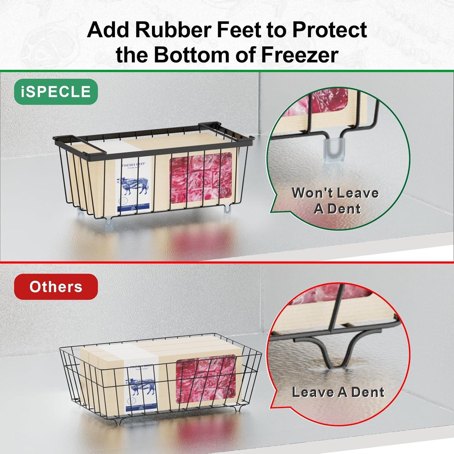 Organizadores de Congelador iSPECLE - 4 Bins Apilables 37.34x18.03cm