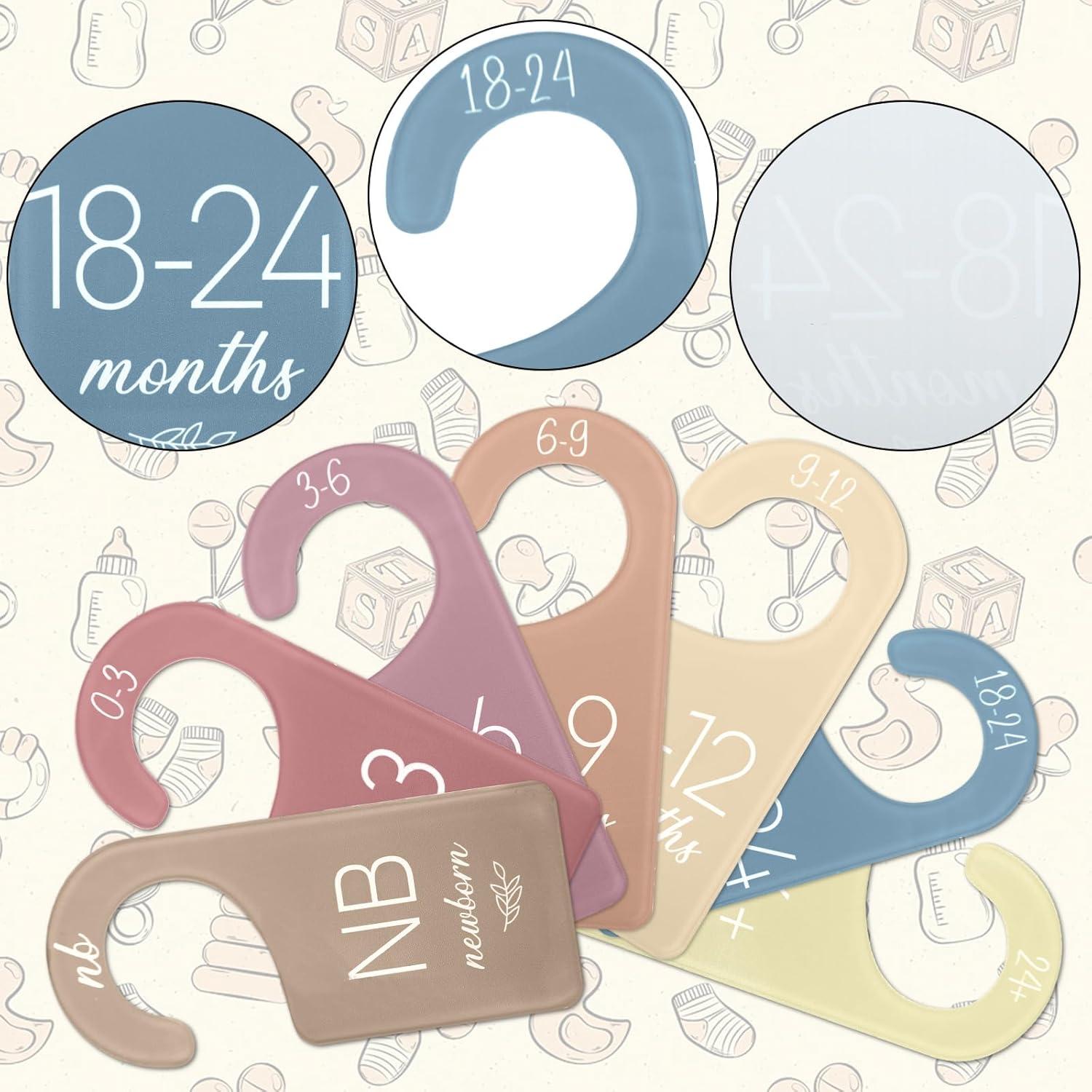 Divisores de Armario para Bebés Whaline, 8 Piezas Acrílico 17x7.5cm