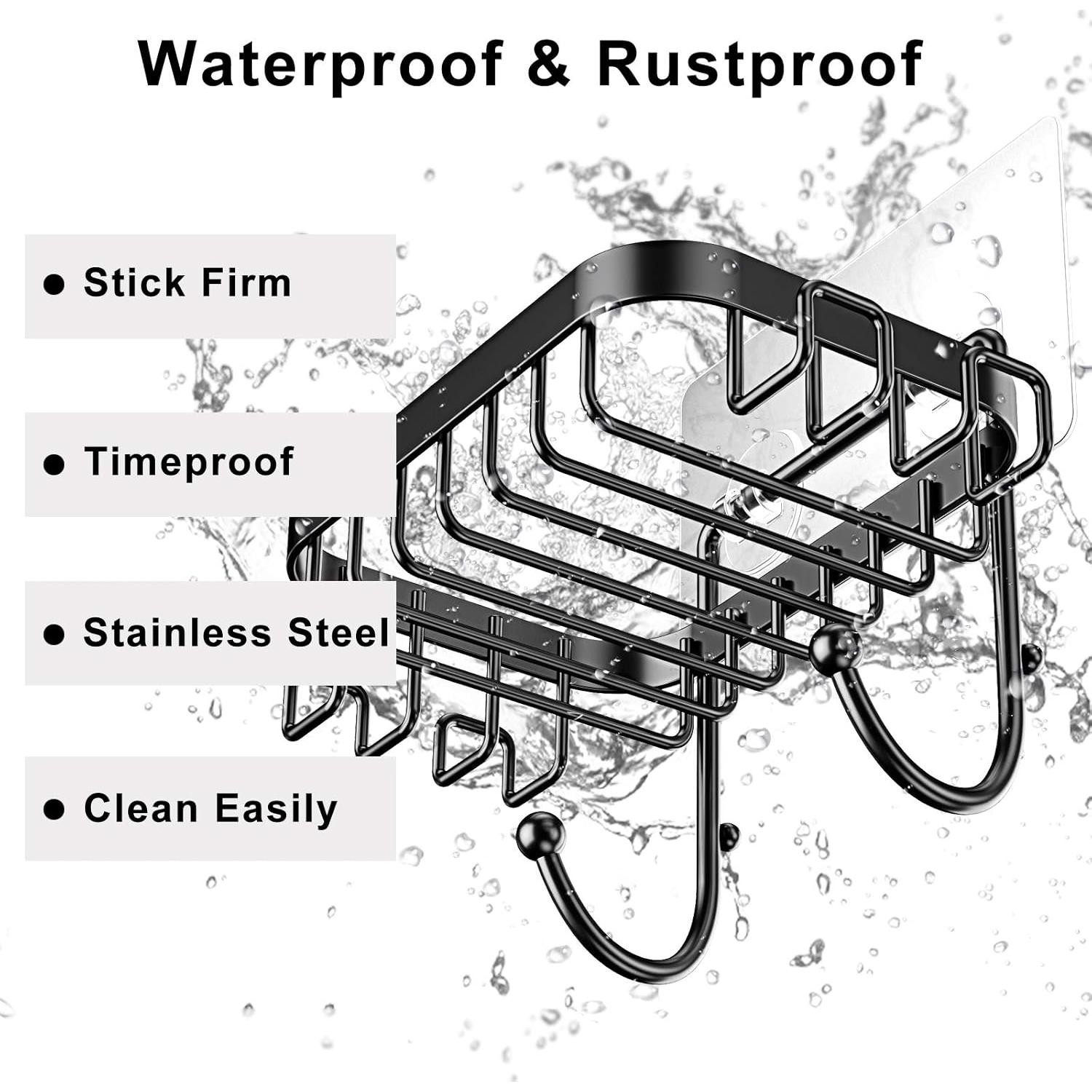 Soporte para Jabón ODesign Acero Inoxidable Negro 6 Ganchos