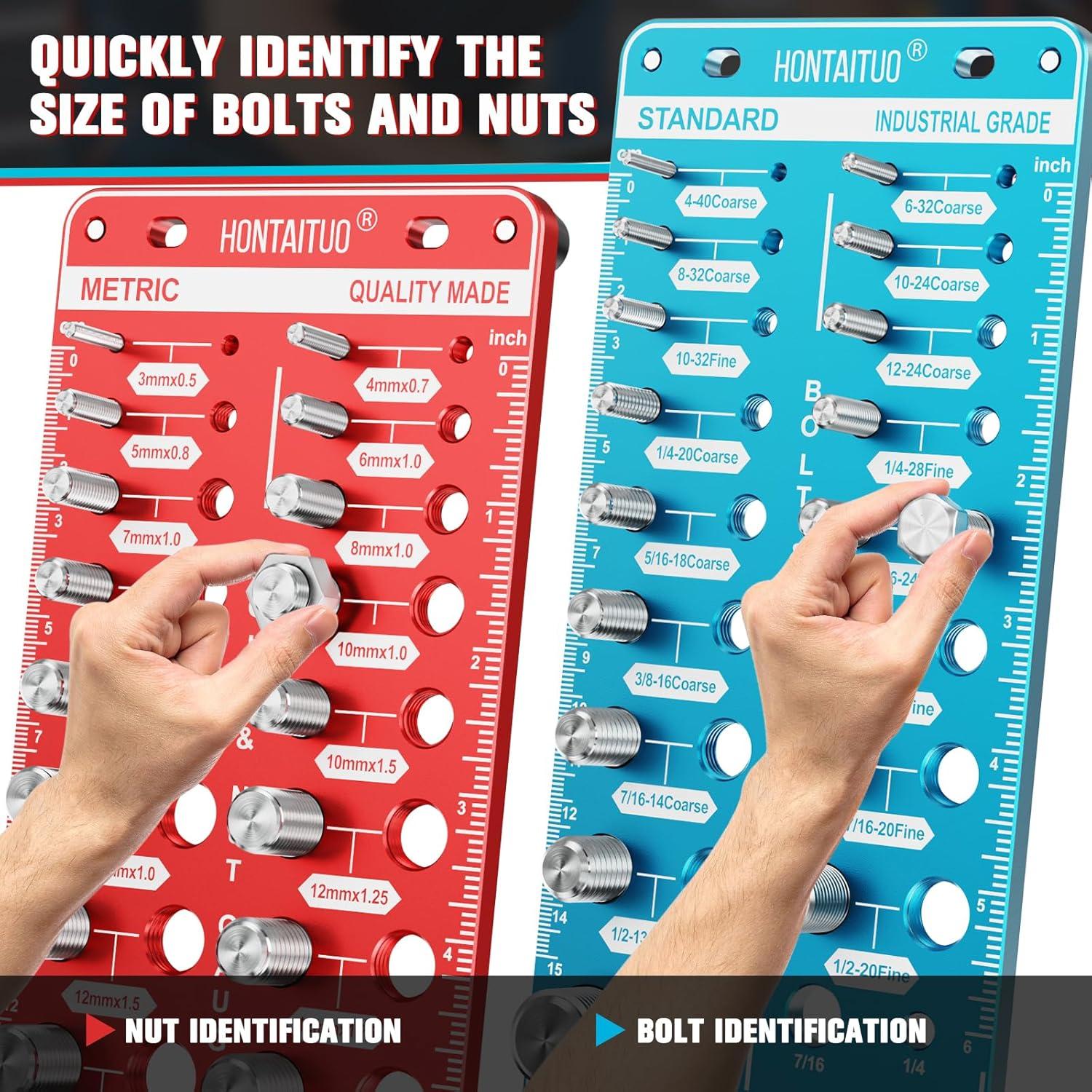 Comprobador de Roscas de Tuerca y Tornillo HONTAITUO 42 Tamaños