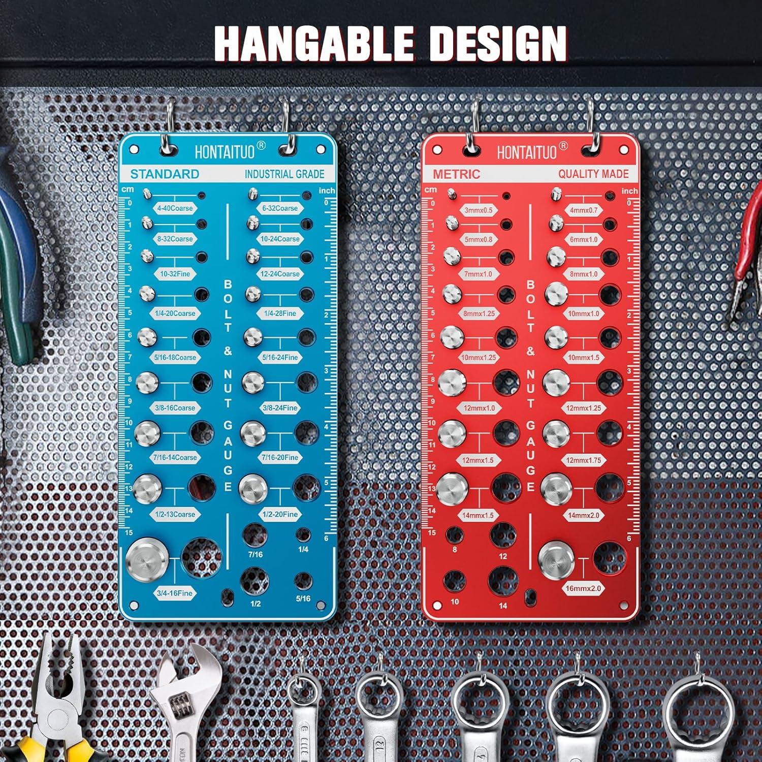 Comprobador de Roscas de Tuerca y Tornillo HONTAITUO 42 Tamaños