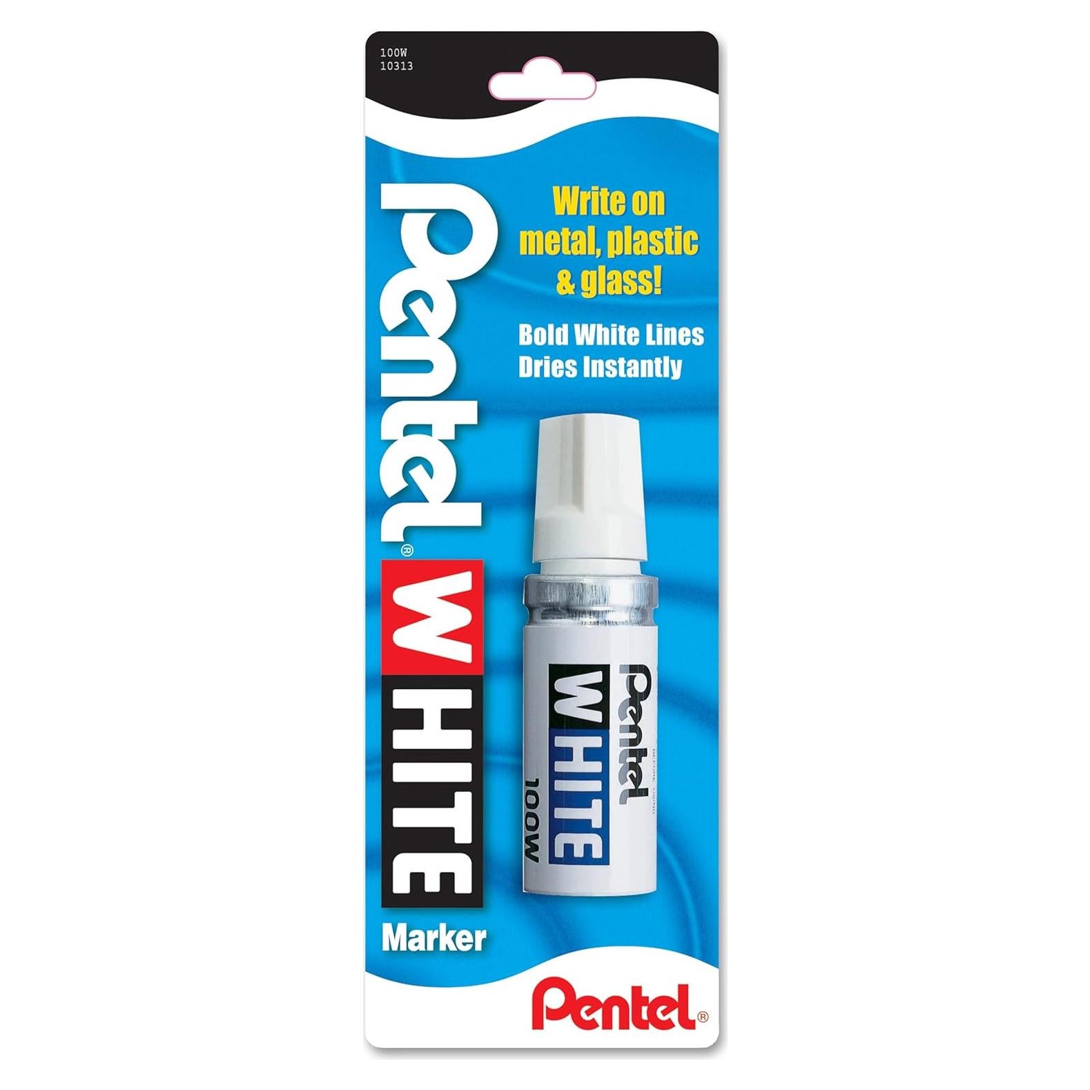 Marcador Permanente Pentel 100W Blanco Punta Ancha 22.68g