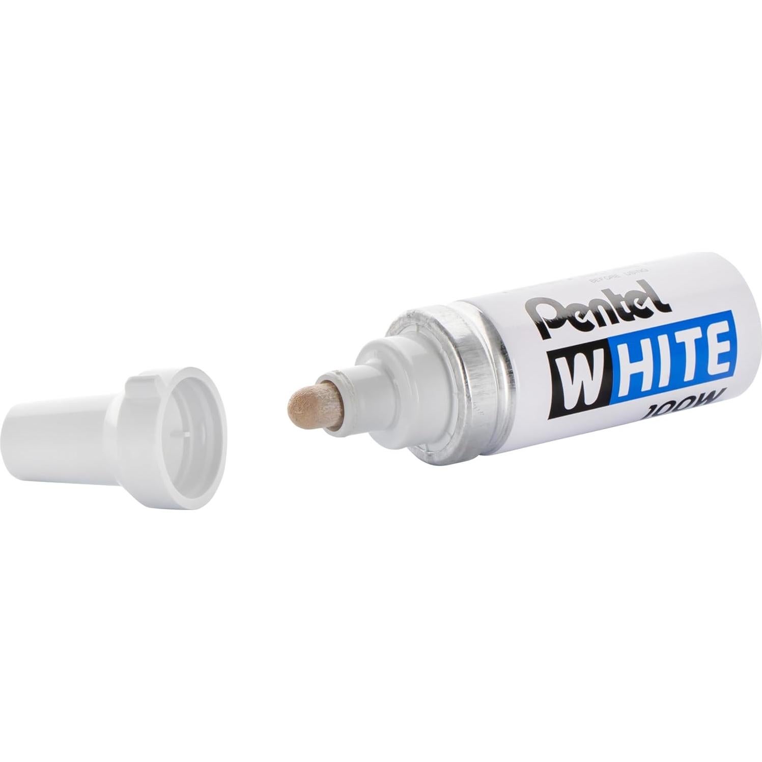 Marcador Permanente Pentel 100W Blanco Punta Ancha 22.68g