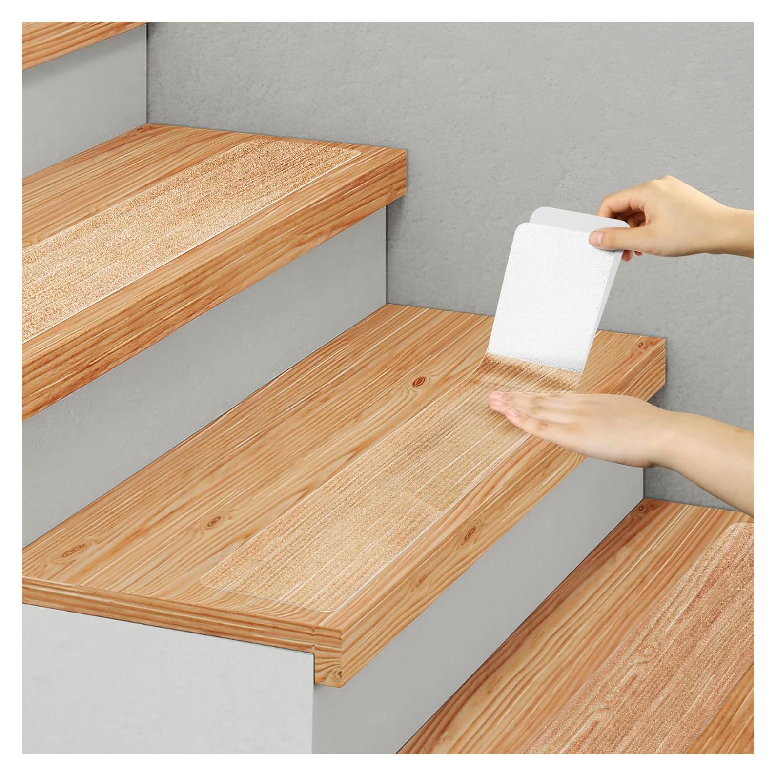 Tiras Antideslizantes Transparentes SMILOOL para Escaleras 5 Pzas