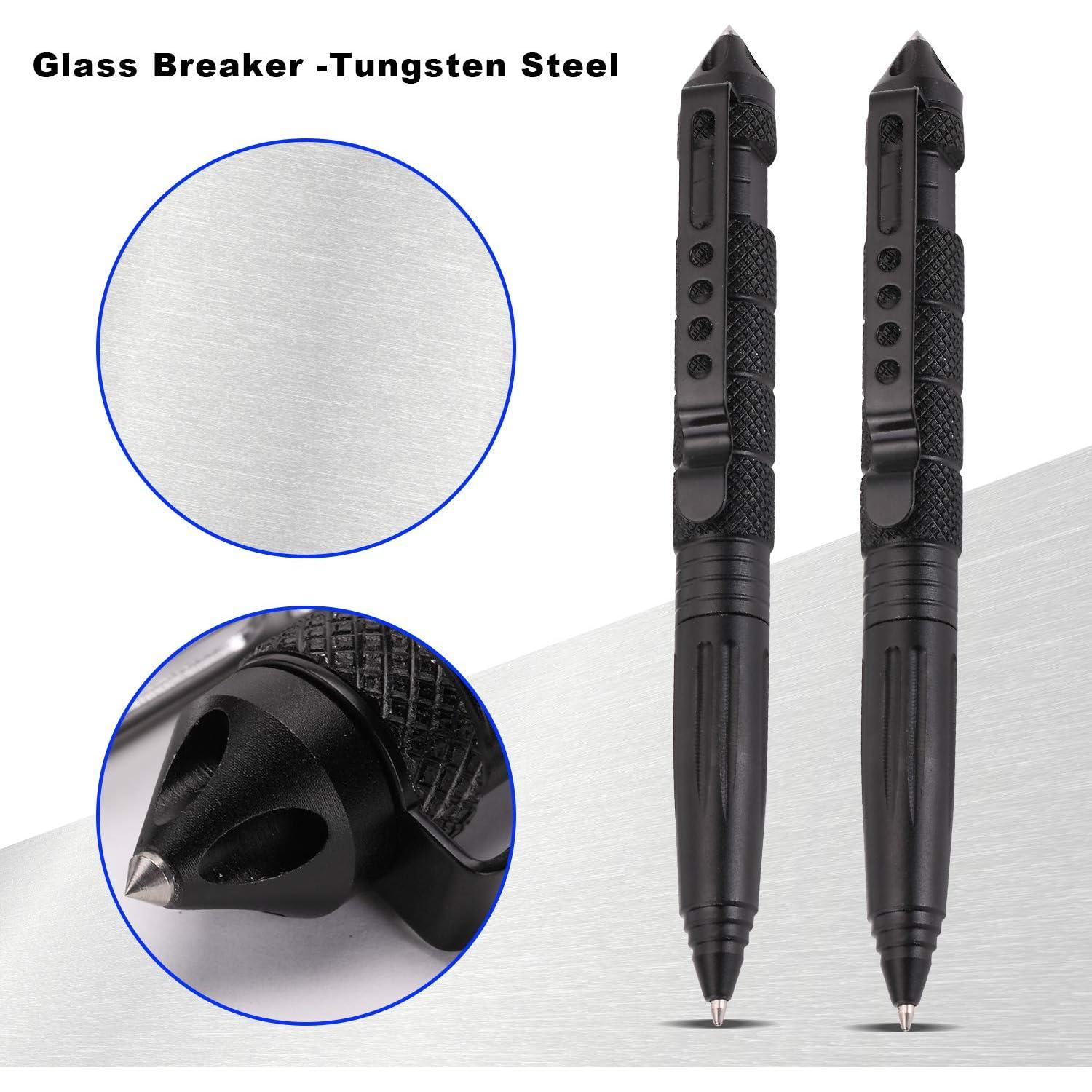 Juego de 2 Bolígrafos Tácticos Fpxnb con 6 Recargas Negras