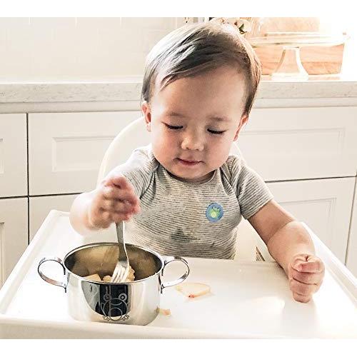 Juego de Vajilla Infantil de Acero Inoxidable Kiddobloom - 3 Piezas