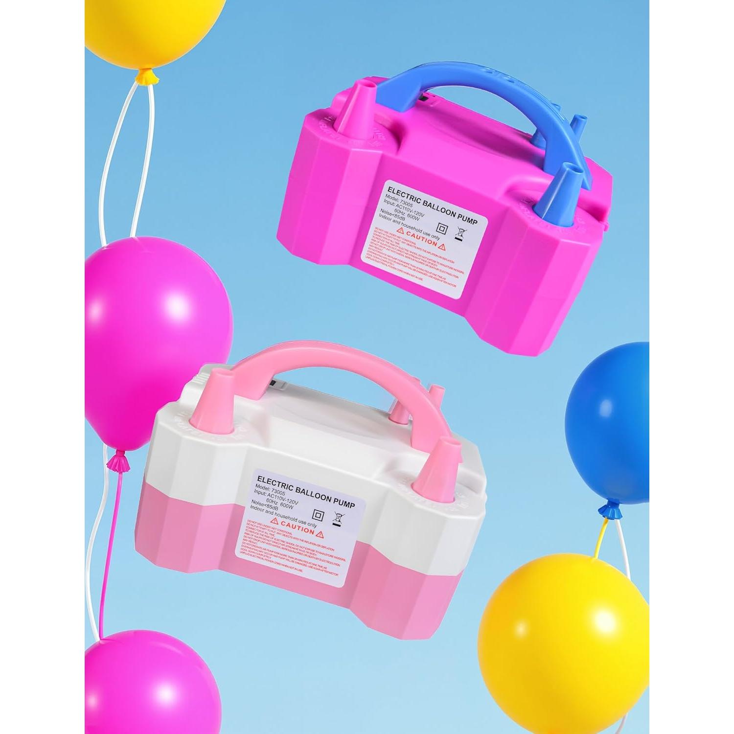 Bomba de Globo Eléctrica STMOUTUO 600W Rosa Inflación Rápida