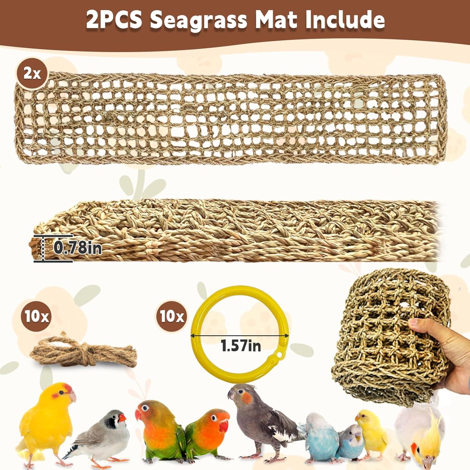 Alfombra de Hierba Marina Kathson 2 Pcs 99 x 18 cm para Aves