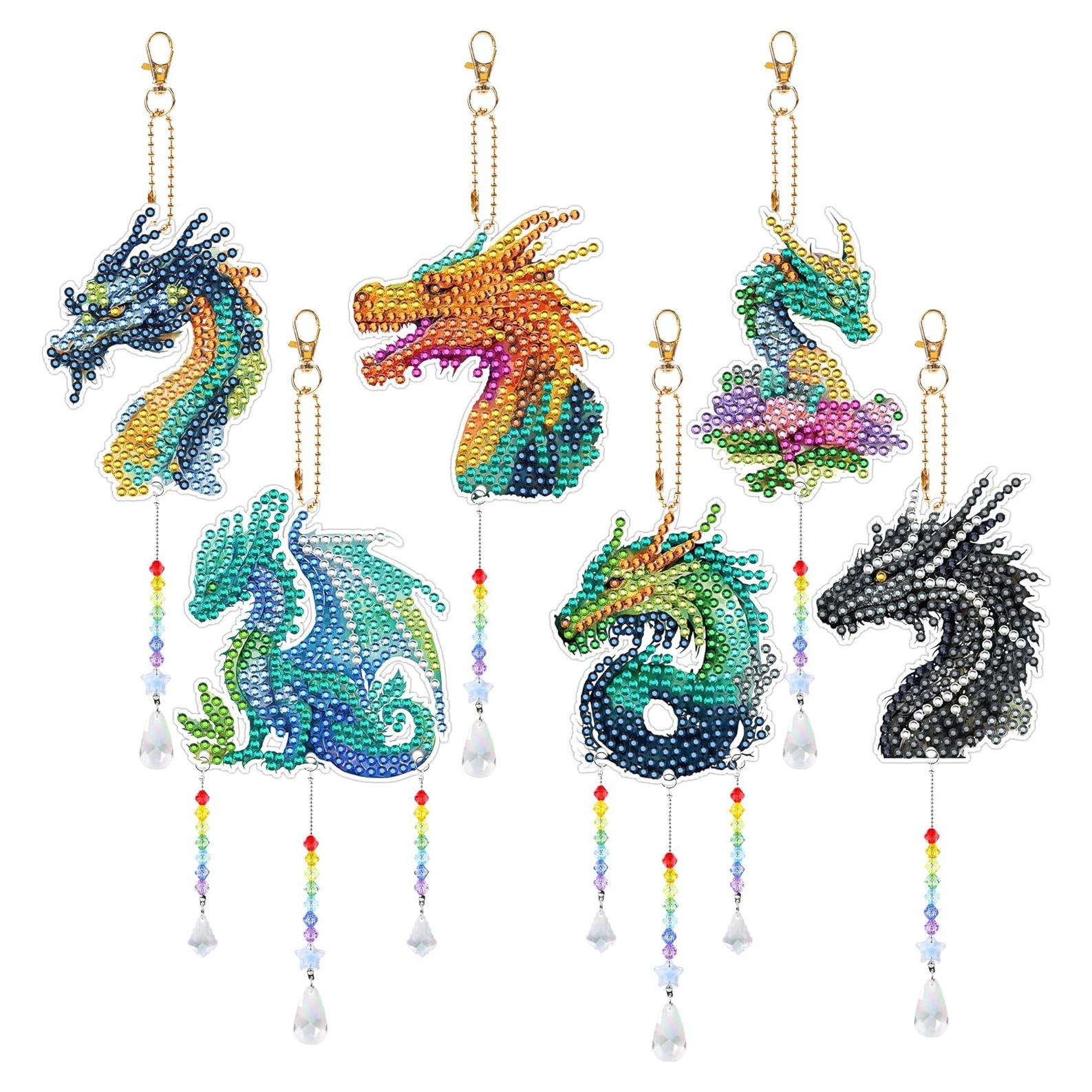 Kit de Campanas de Viento de Pintura de Diamante Sitsink - 6 Diseños Dragón