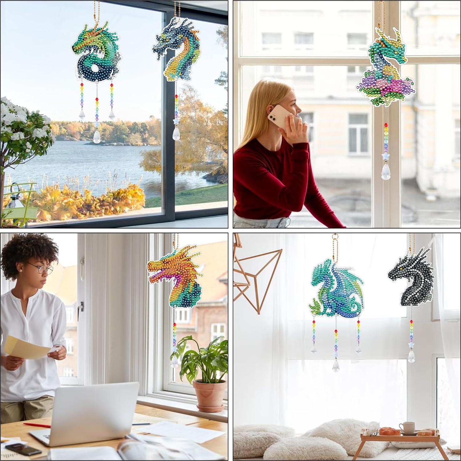 Kit de Campanas de Viento de Pintura de Diamante Sitsink - 6 Diseños Dragón