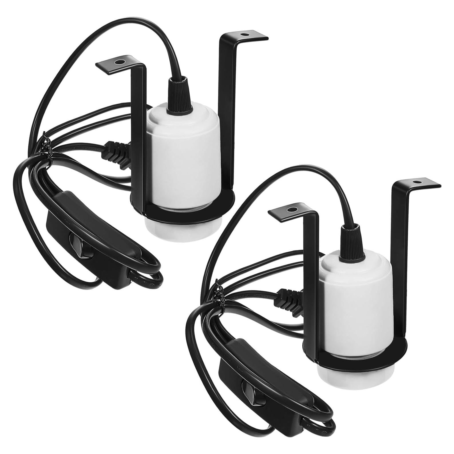 Soporte de Lámpara de Calor Cerámica VIHOSE 2 Pcs Blanco