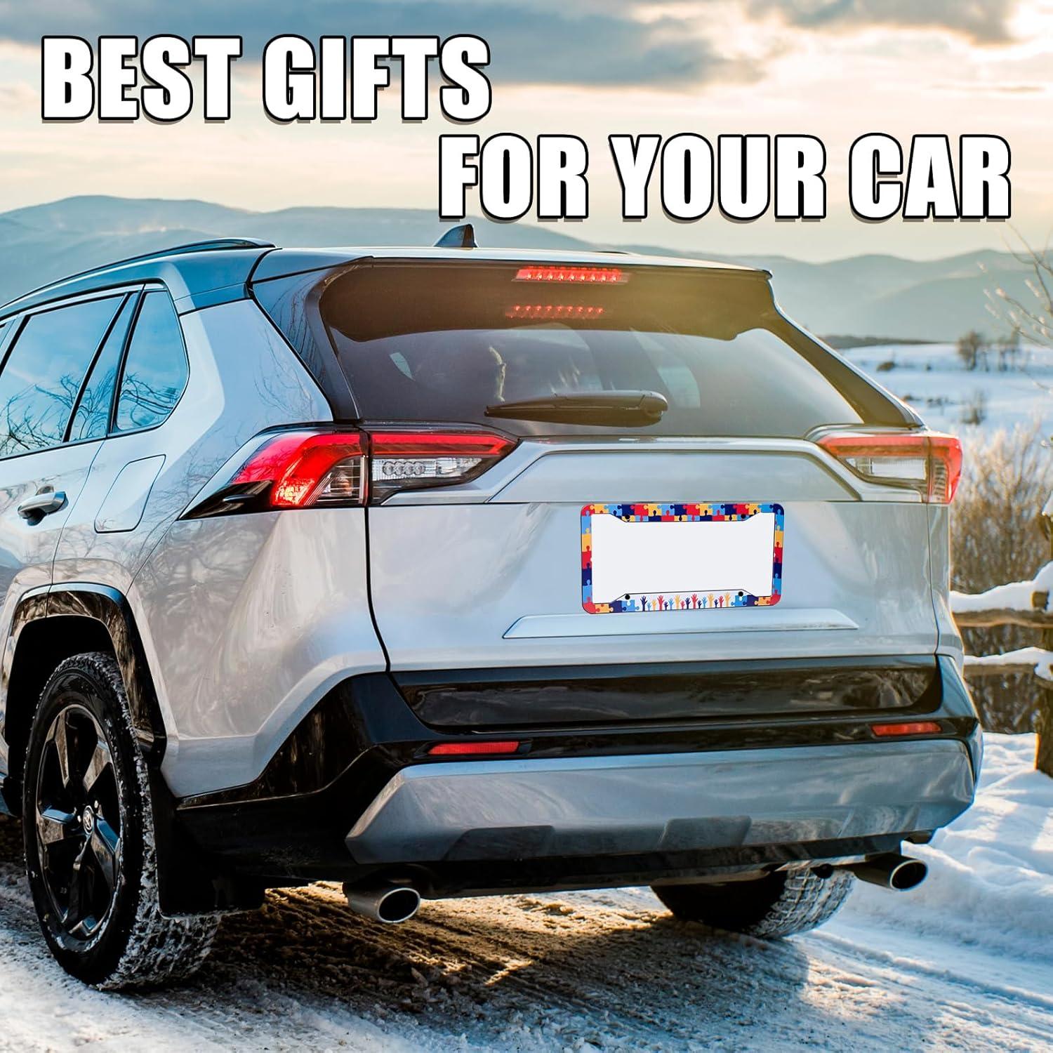 Marco de Placa de Licencia Gayruaicjz Autismo 31.2x16 cm Aluminio