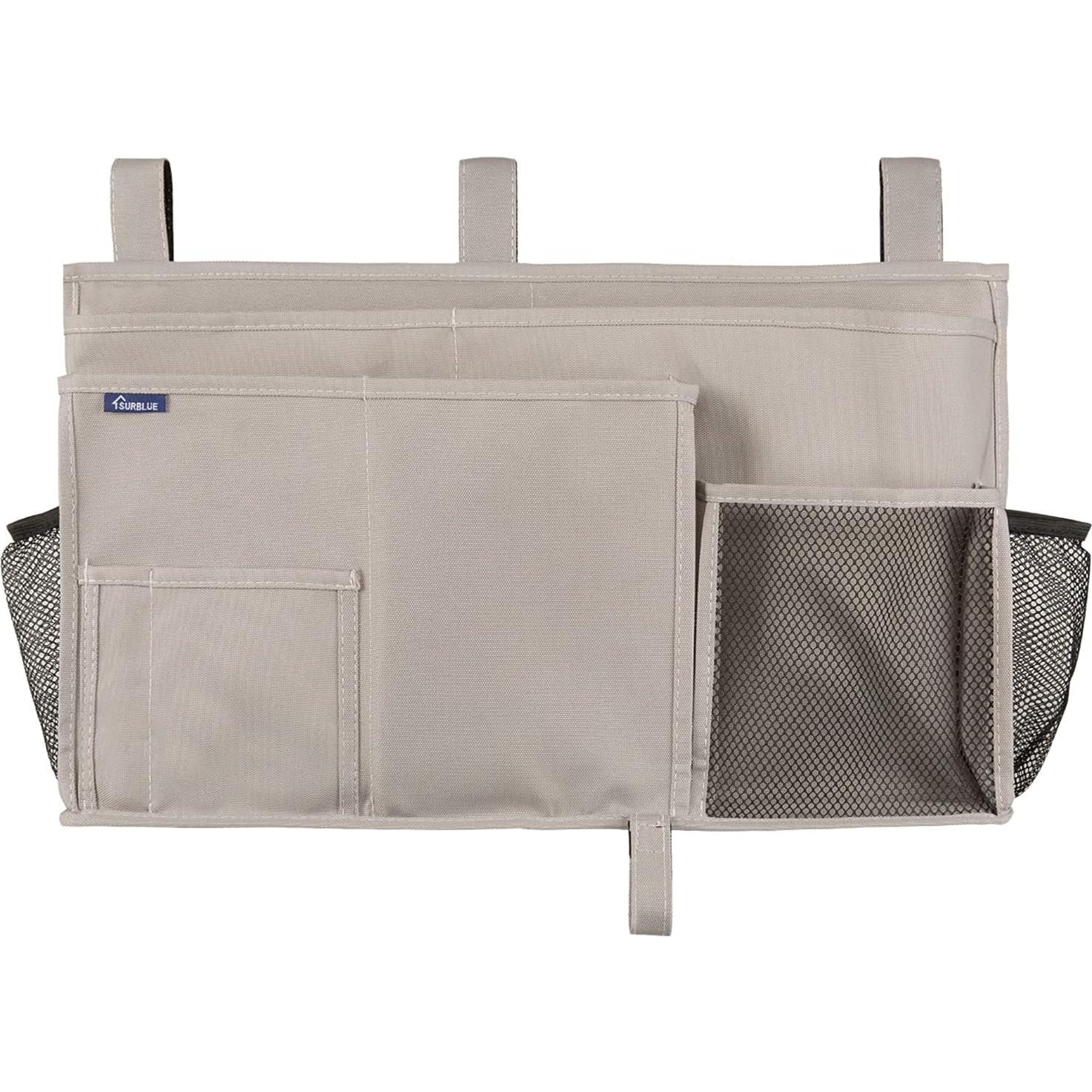 Caddy de Cama Surblue Organizador Colgante 8 Bolsillos Gris