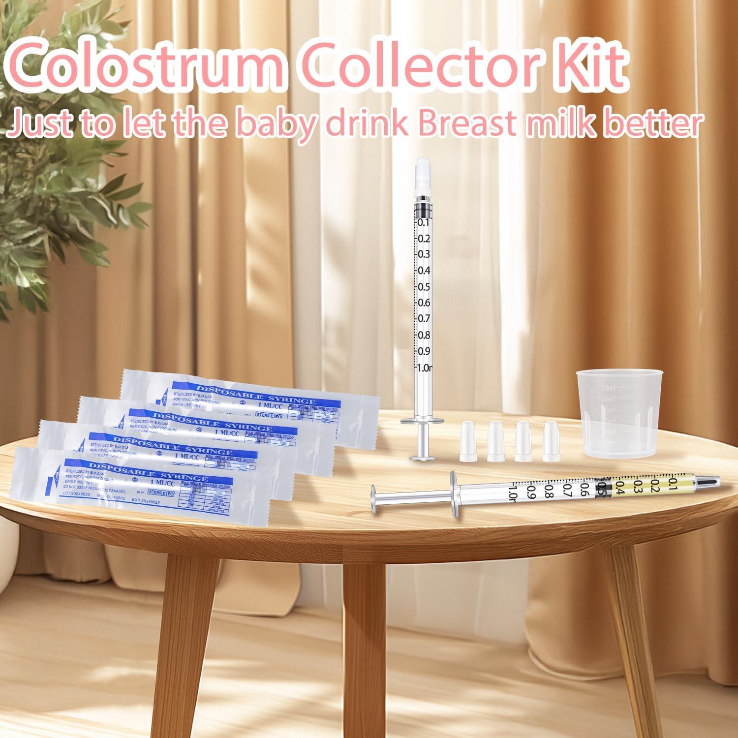 Kit Recolector de Calostro Aoaodbu 50 Jeringas 1ml y Accesorios