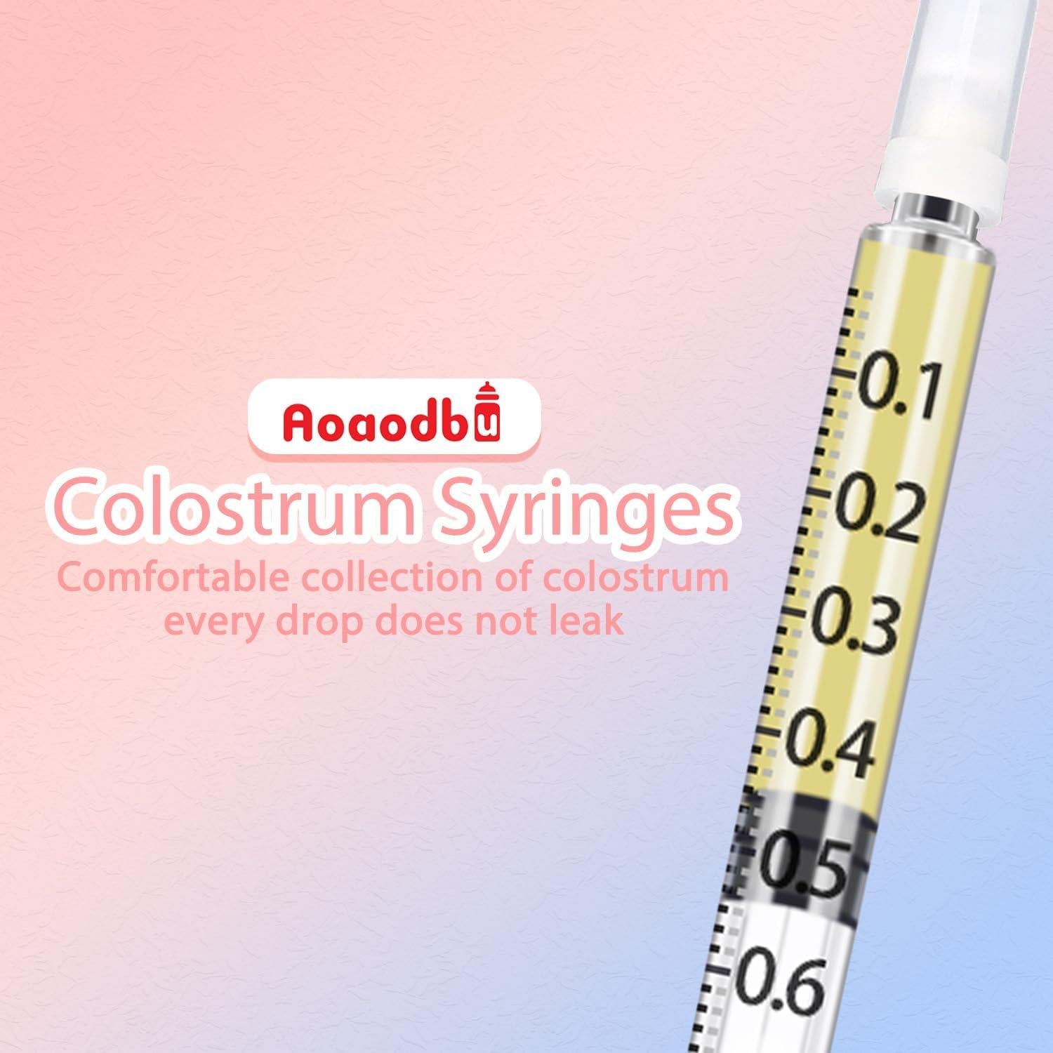 Kit Recolector de Calostro Aoaodbu 50 Jeringas 1ml y Accesorios