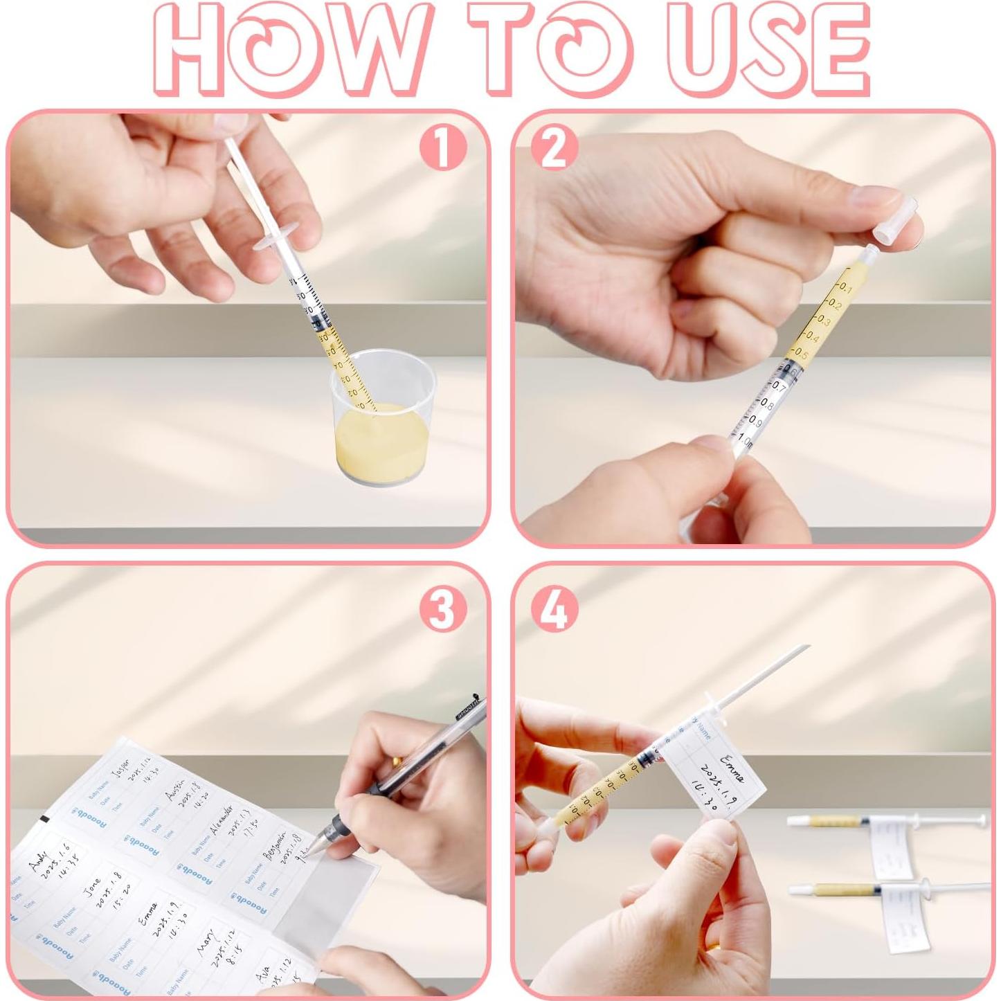 Kit Recolector de Calostro Aoaodbu 50 Jeringas 1ml y Accesorios