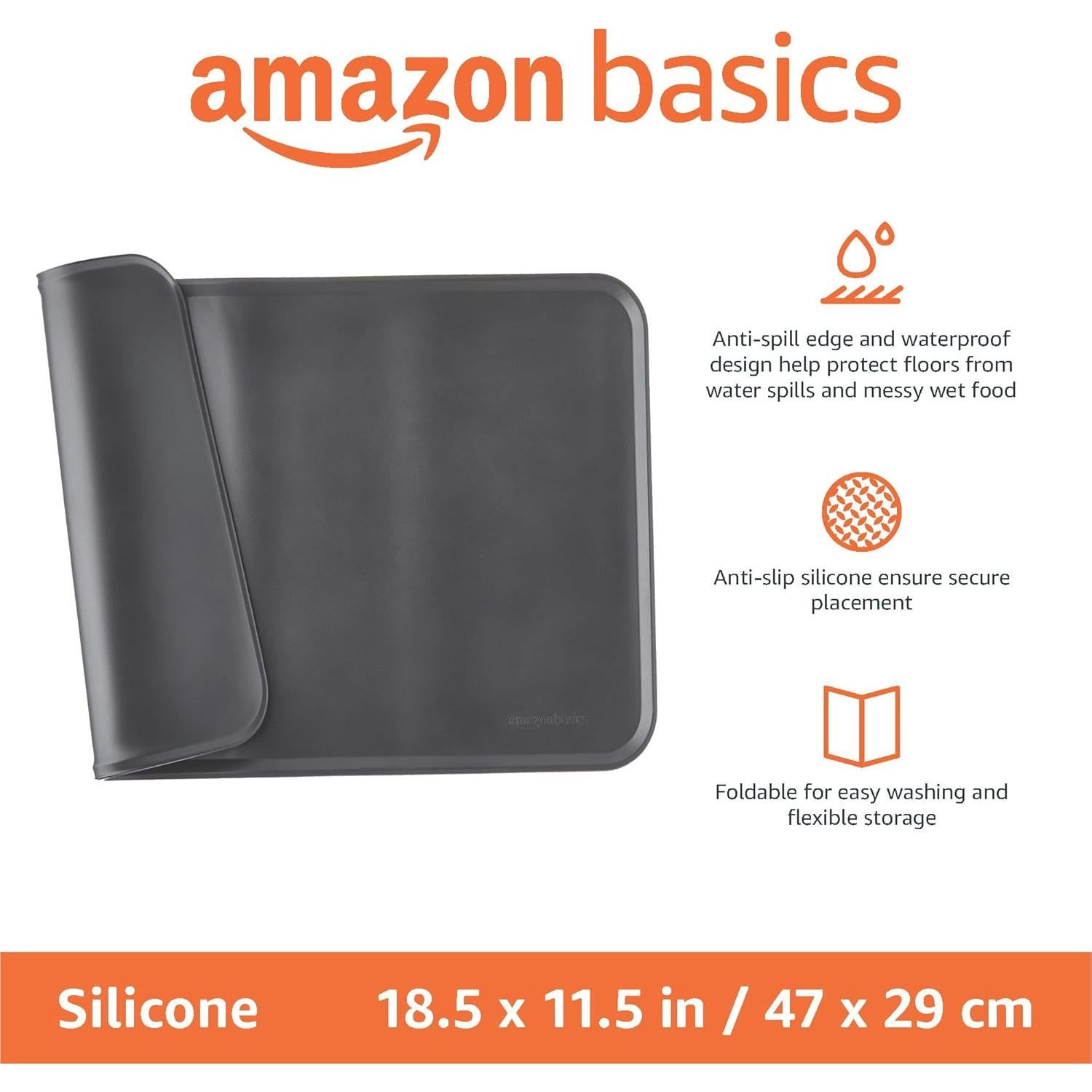 Alfombrilla de Silicona Antideslizante Amazon Basics 47x29cm