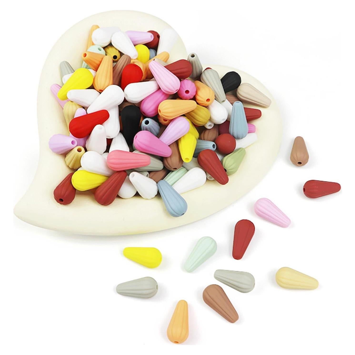 40 Perlas de Silicona Cono Coloridas Qusmeiyici para Manualidades