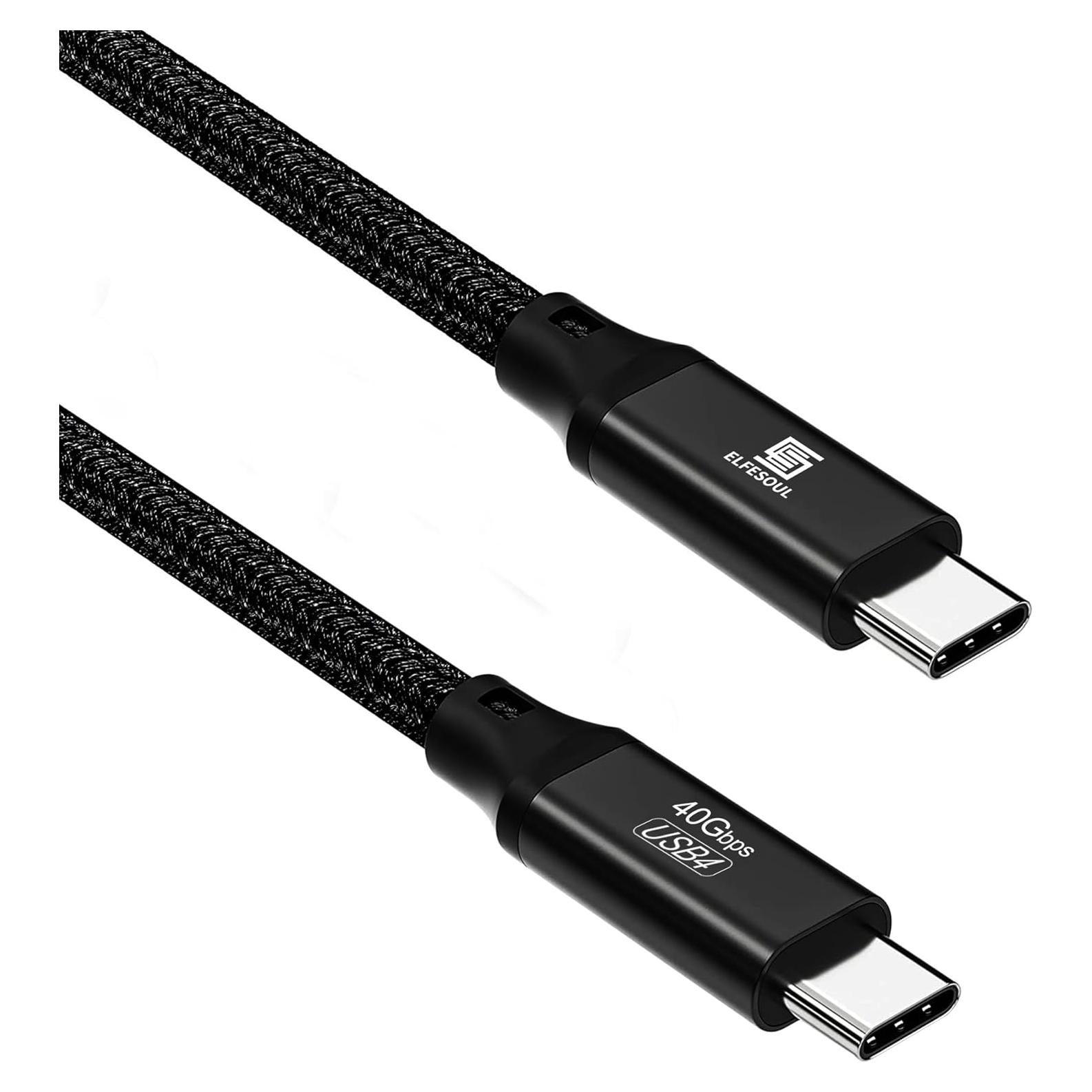 Cable USB C a C 0.5m Elfesoul 240W 40Gbps 8K