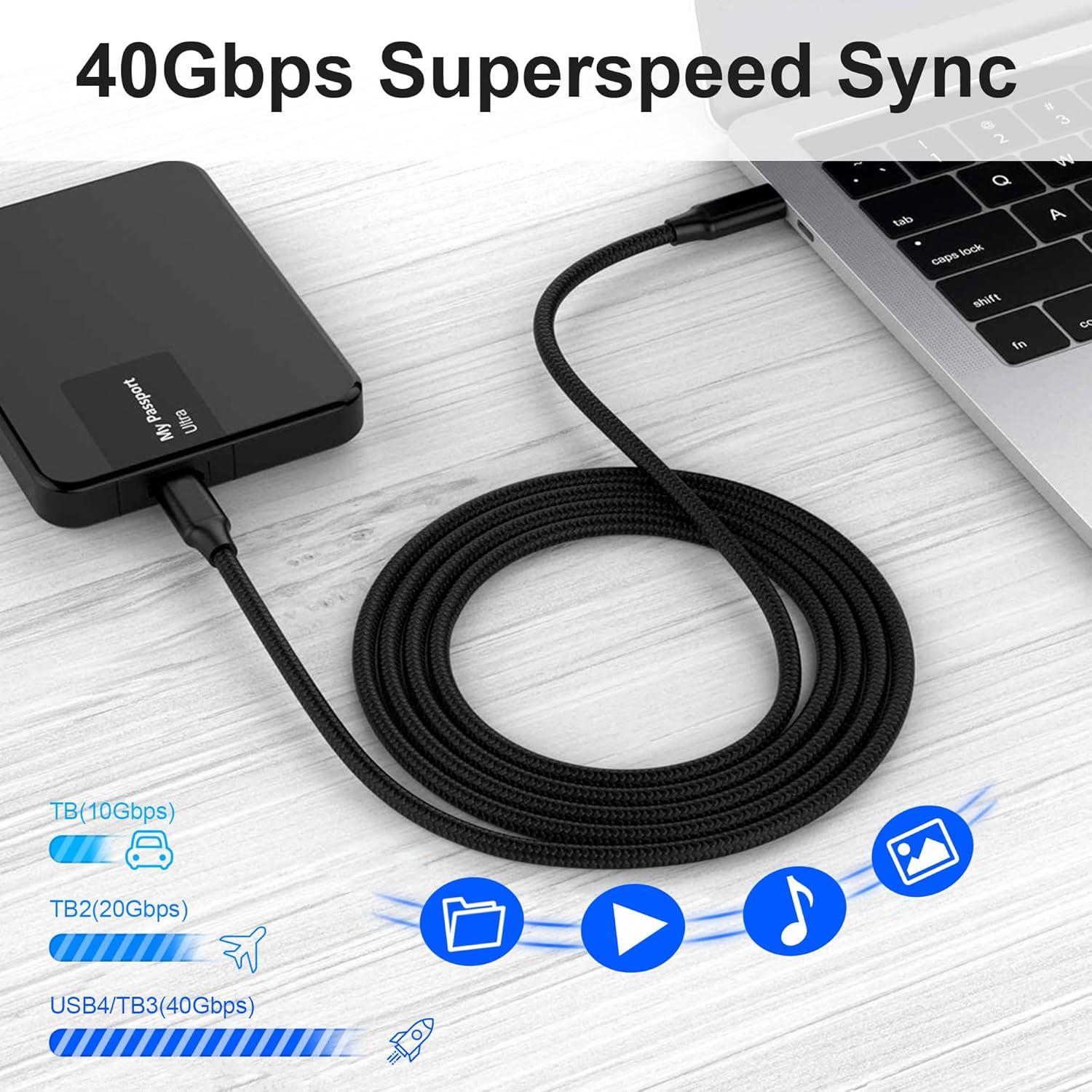 Cable USB C a C 0.5m Elfesoul 240W 40Gbps 8K