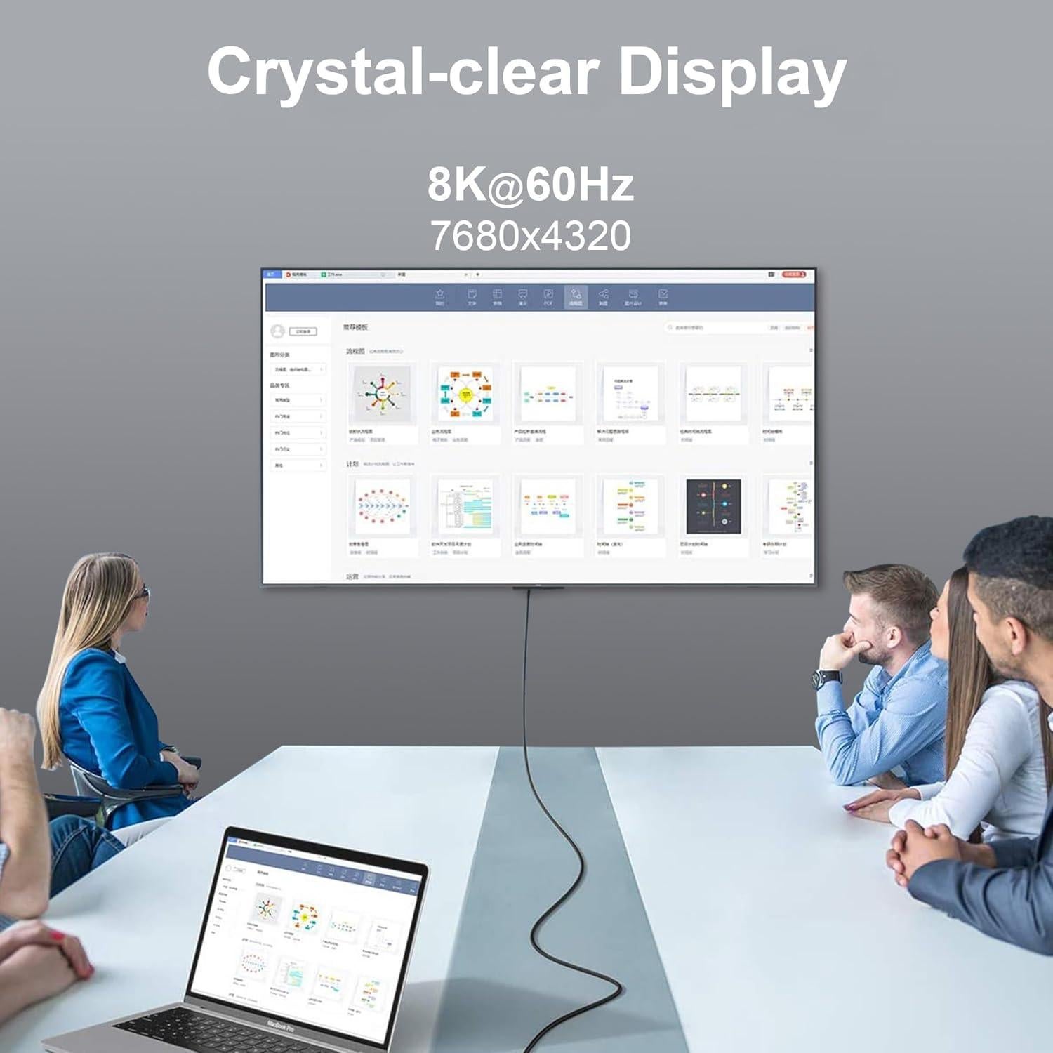 Cable USB C a C 0.5m Elfesoul 240W 40Gbps 8K