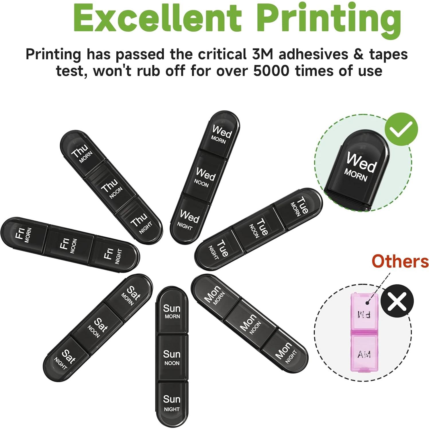 Organizador Semanal de Pastillas Daviky 3 Veces al Día - Negro