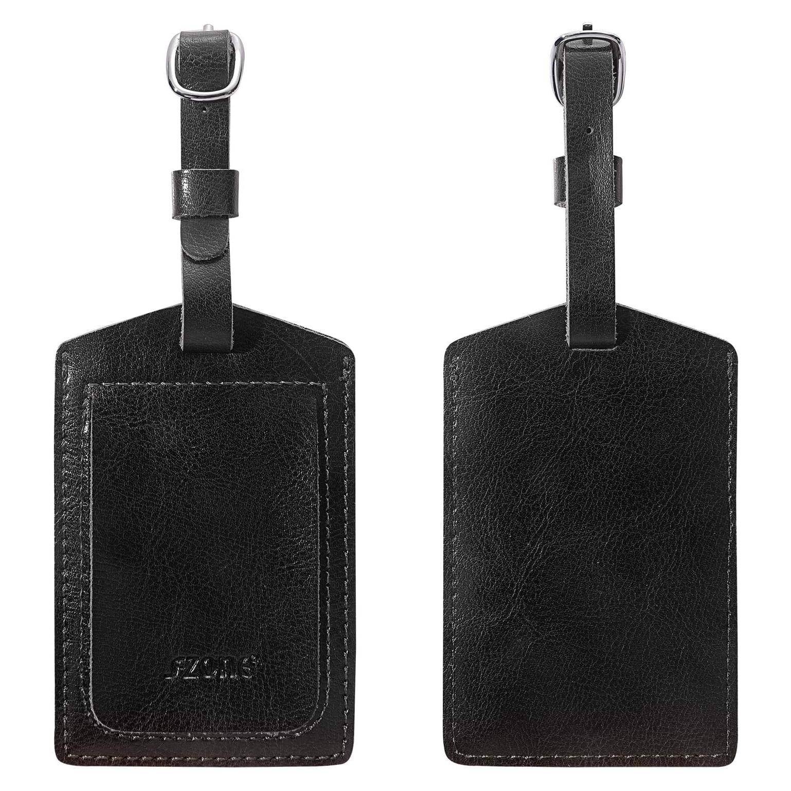 Etiquetas de Equipaje de Cuero S-ZONE ID Set de 2 Piezas