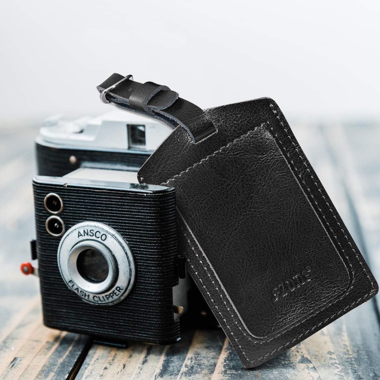 Etiquetas de Equipaje de Cuero S-ZONE ID Set de 2 Piezas