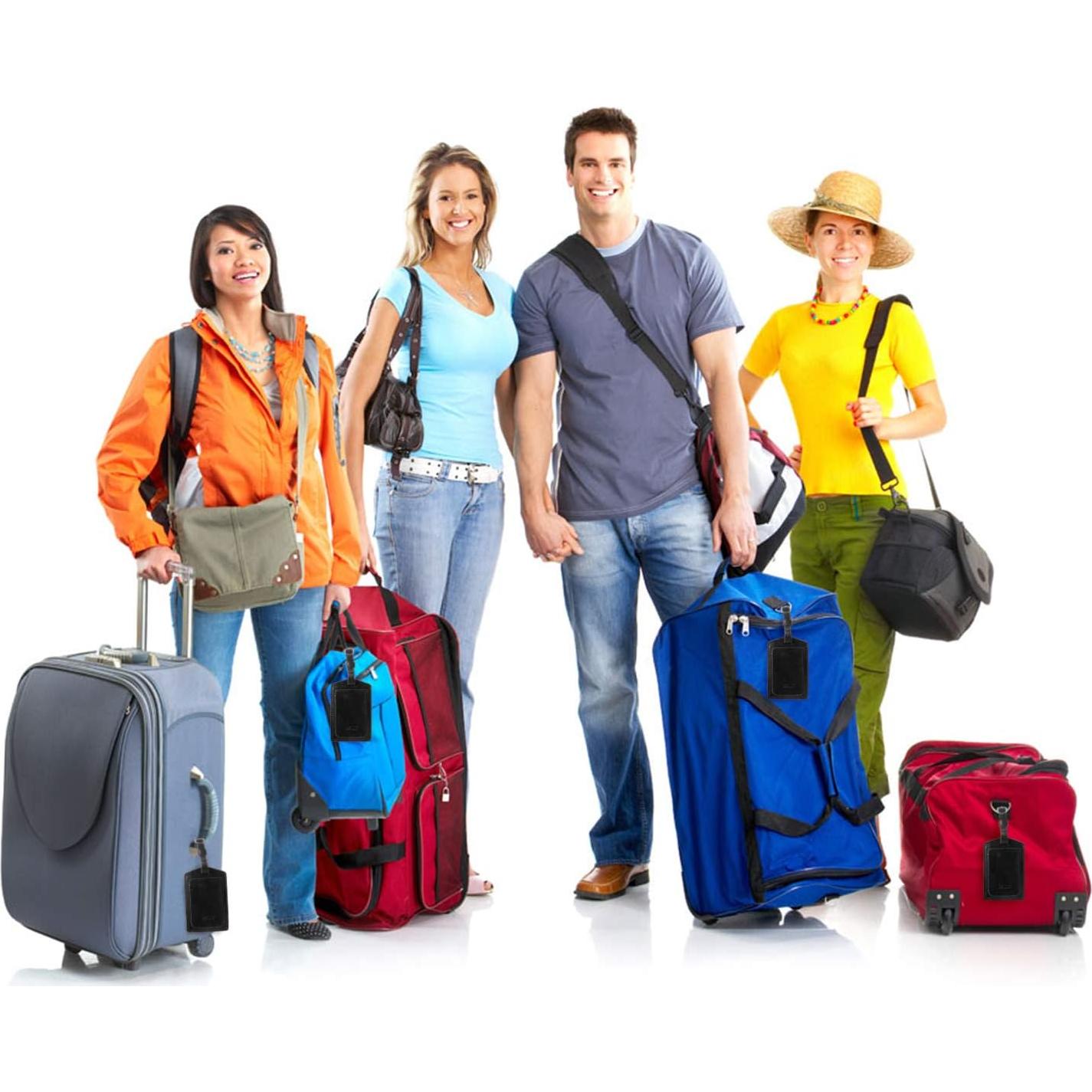 Etiquetas de Equipaje de Cuero S-ZONE ID Set de 2 Piezas