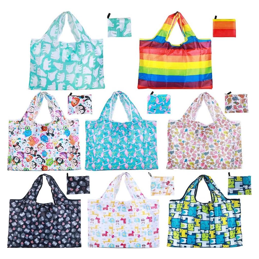 CODOBON Bolsas de Compras Reutilizables Plegables 8 Pack 22.68 kg