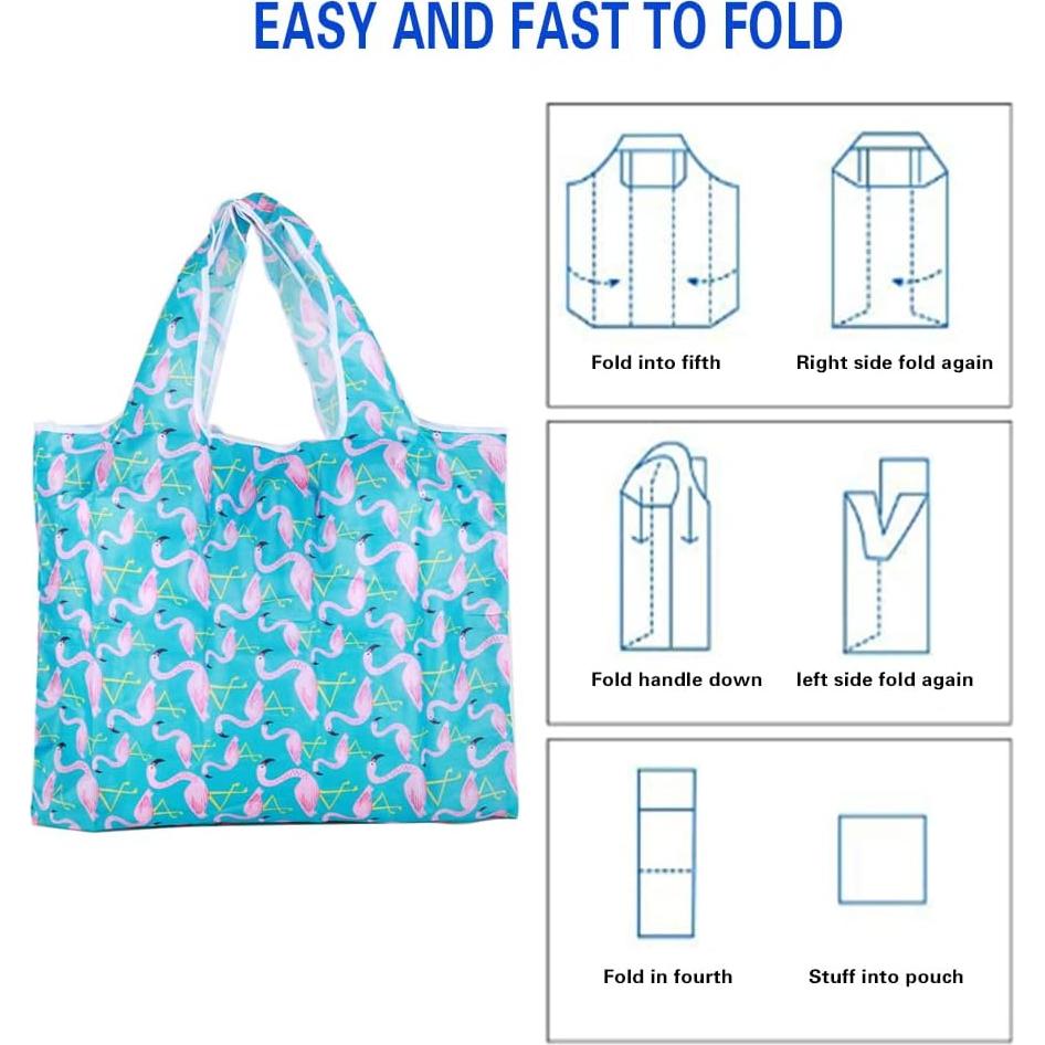 CODOBON Bolsas de Compras Reutilizables Plegables 8 Pack 22.68 kg