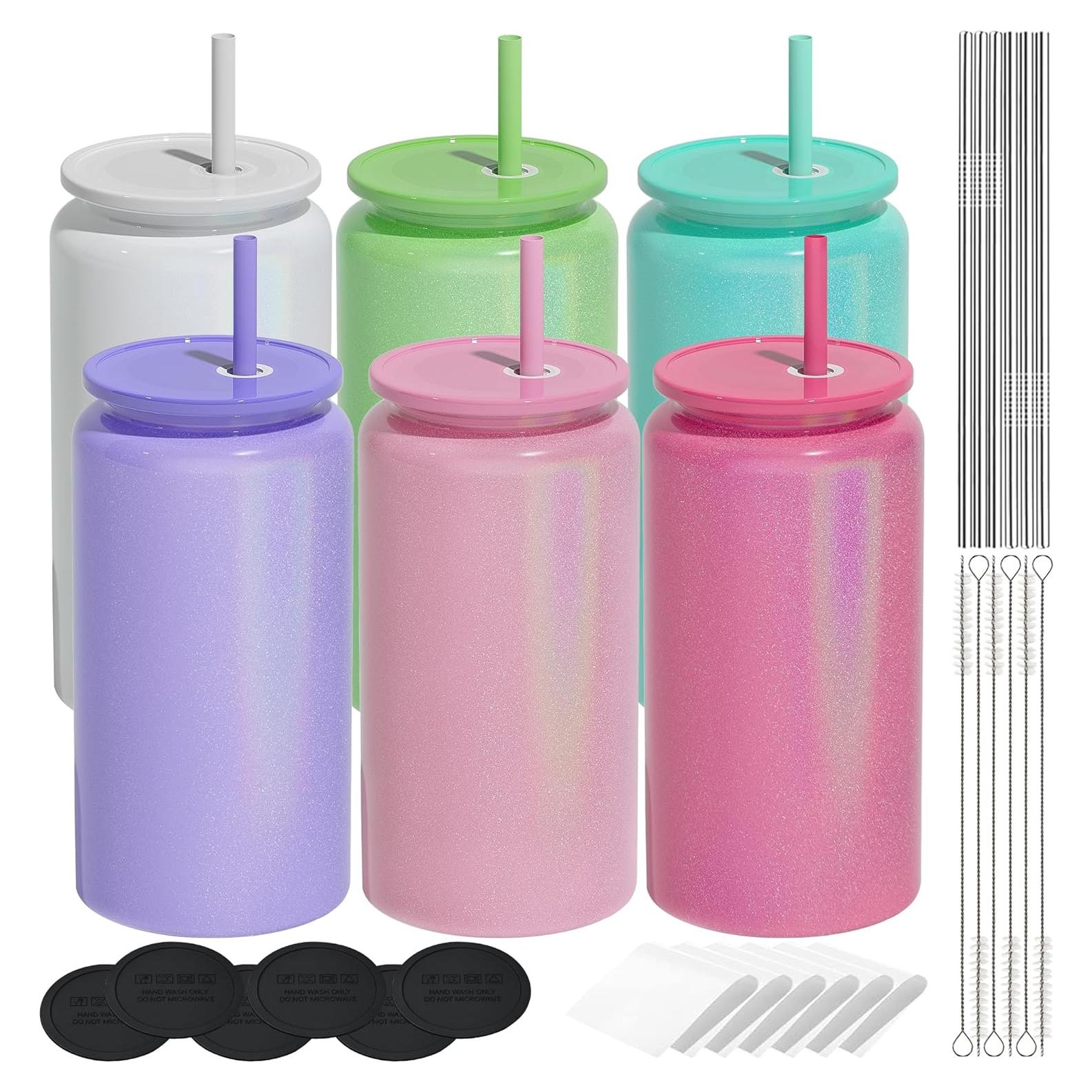 6 Vasos de Acero Inoxidable UIRZOTN 16oz Sublimables