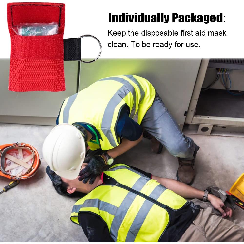 20 Máscaras de RCP AOUTACC con Escudo Facial y Válvula