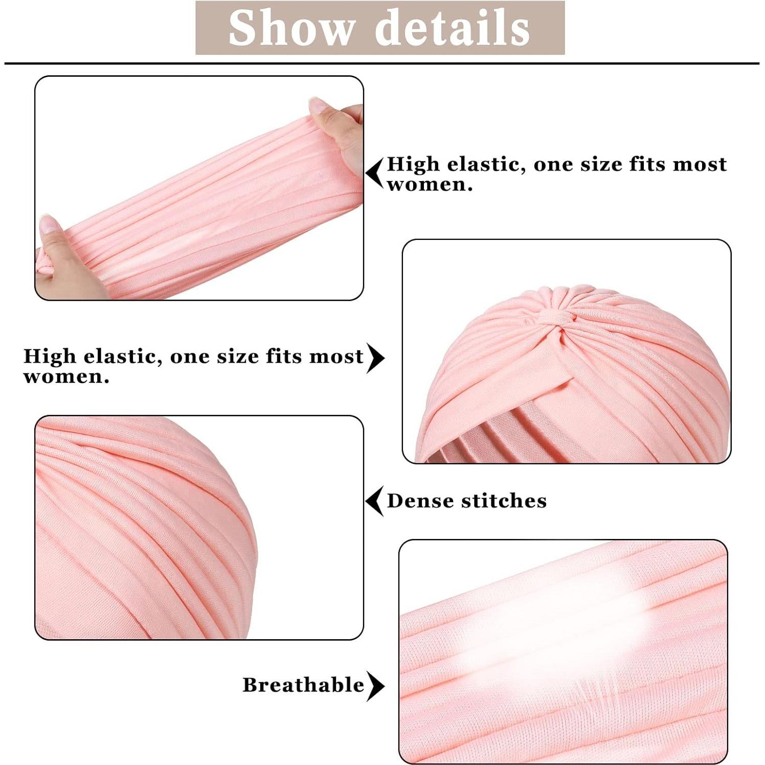 Conjunto de 6 Turbantes Elásticos Satinior para Mujeres