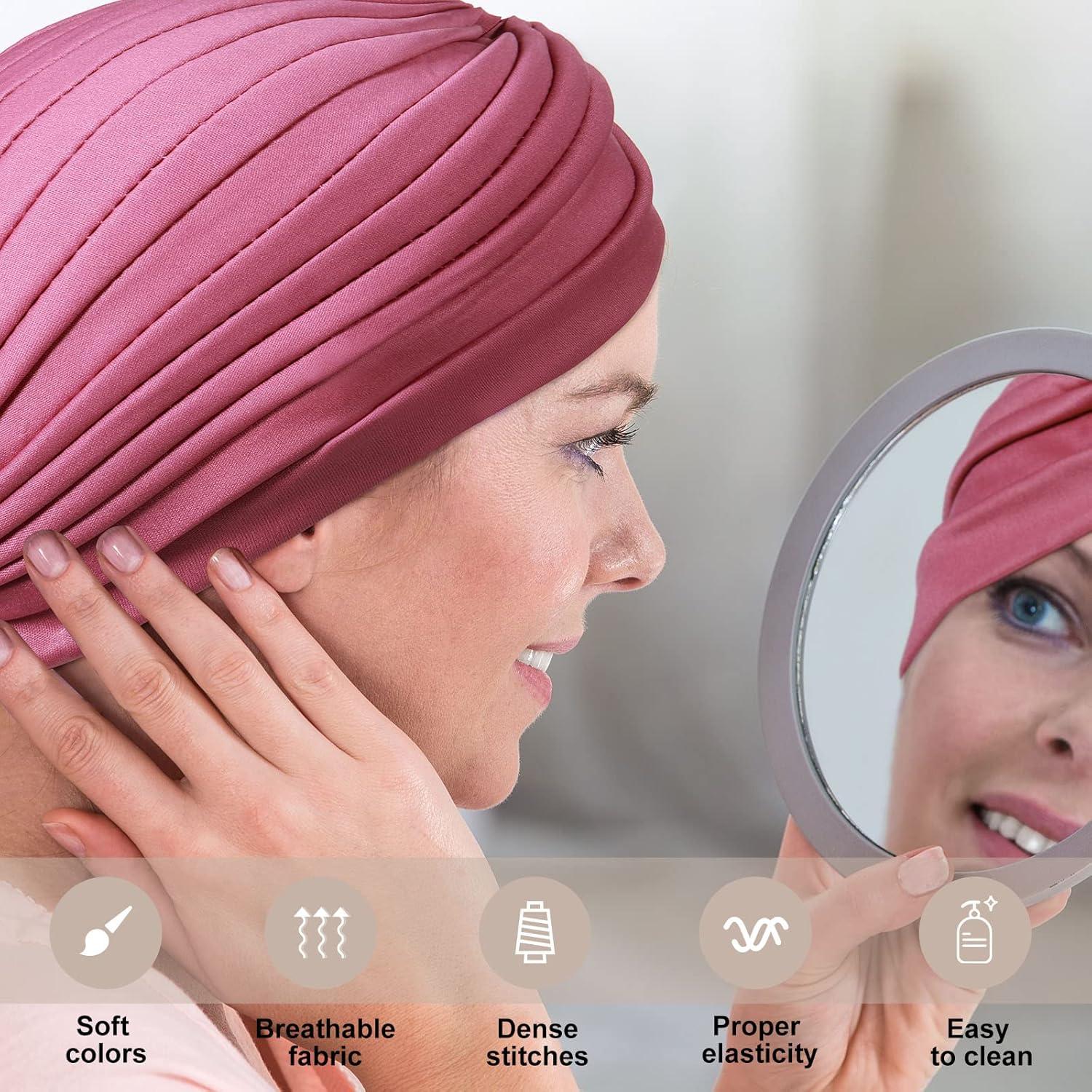 Conjunto de 6 Turbantes Elásticos Satinior para Mujeres