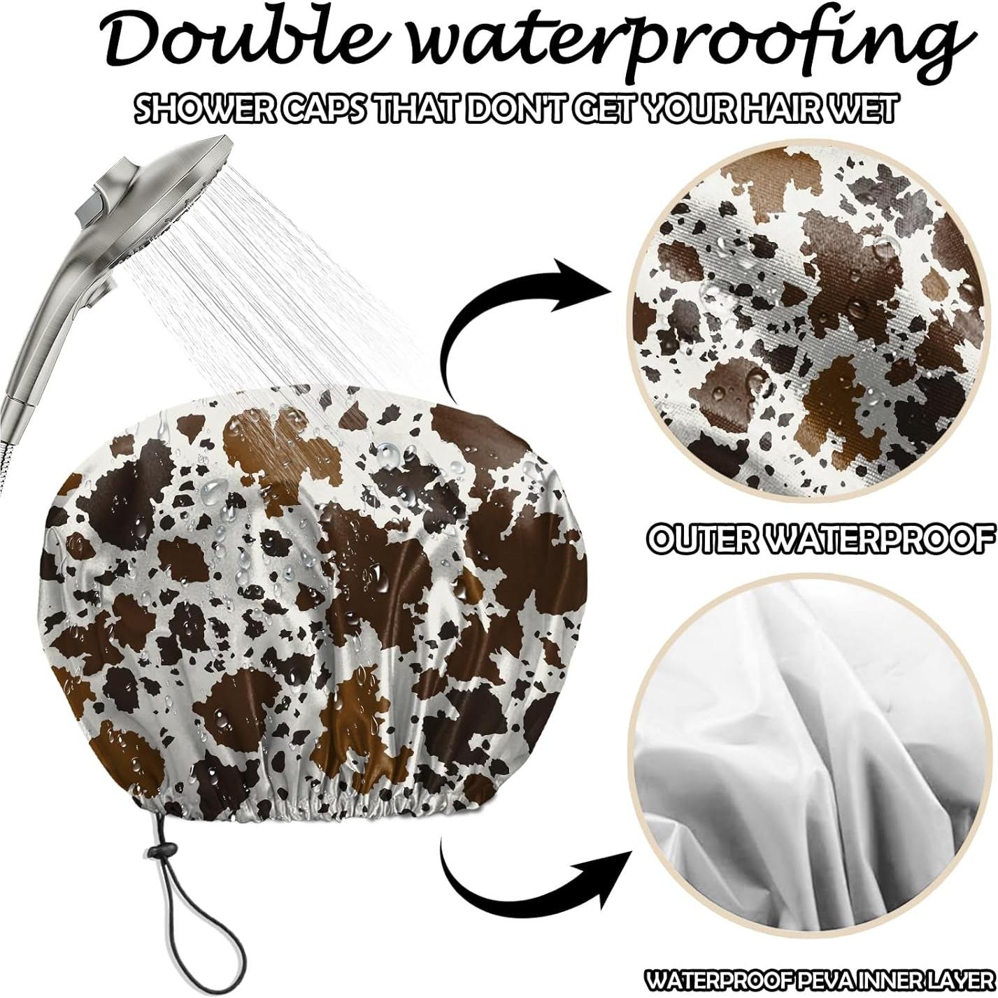 Gorro de Ducha Reutilizable Deokke Doble Capa Impermeable