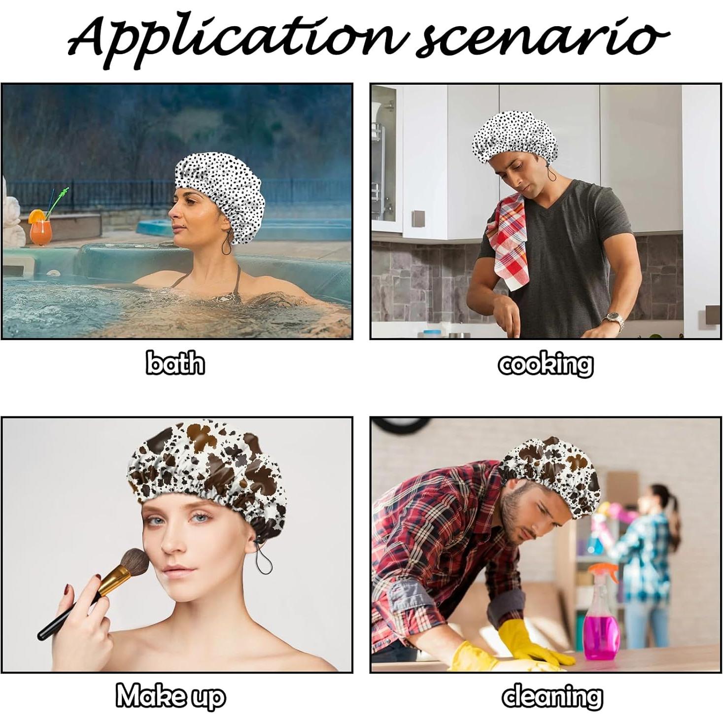 Gorro de Ducha Reutilizable Deokke Doble Capa Impermeable