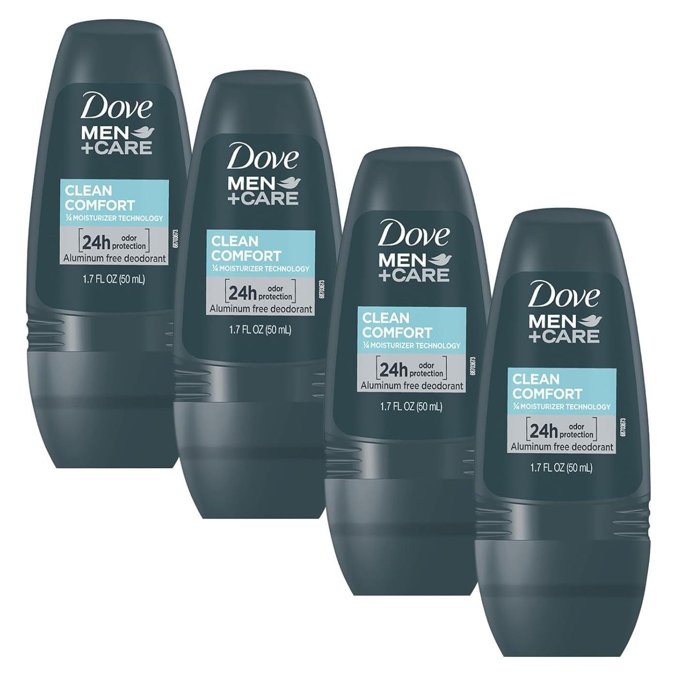 Desodorante Roll On Dove Men+Care Comfort Limpio 50ml x4
