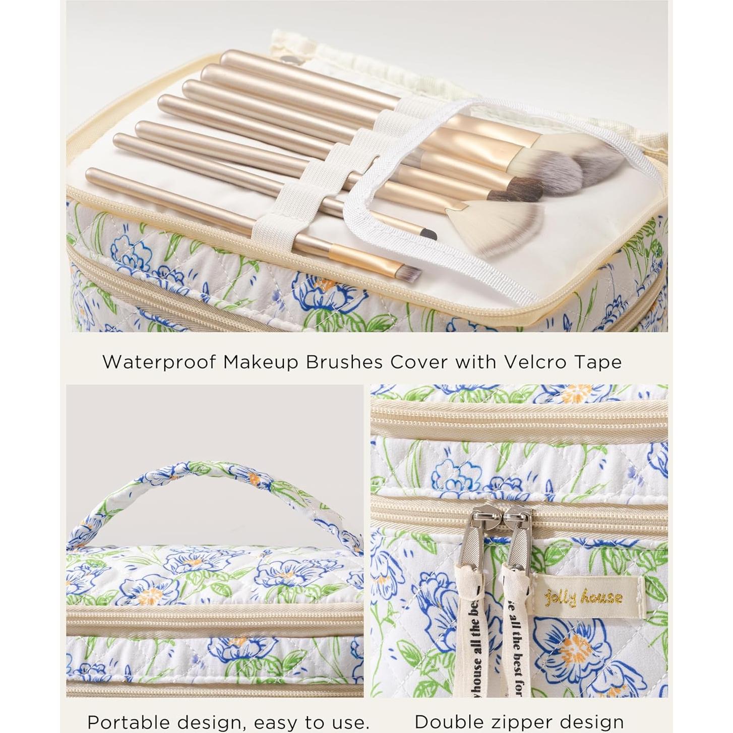 Bolsa de Maquillaje de Algodón HBselect 2 Piezas Grande