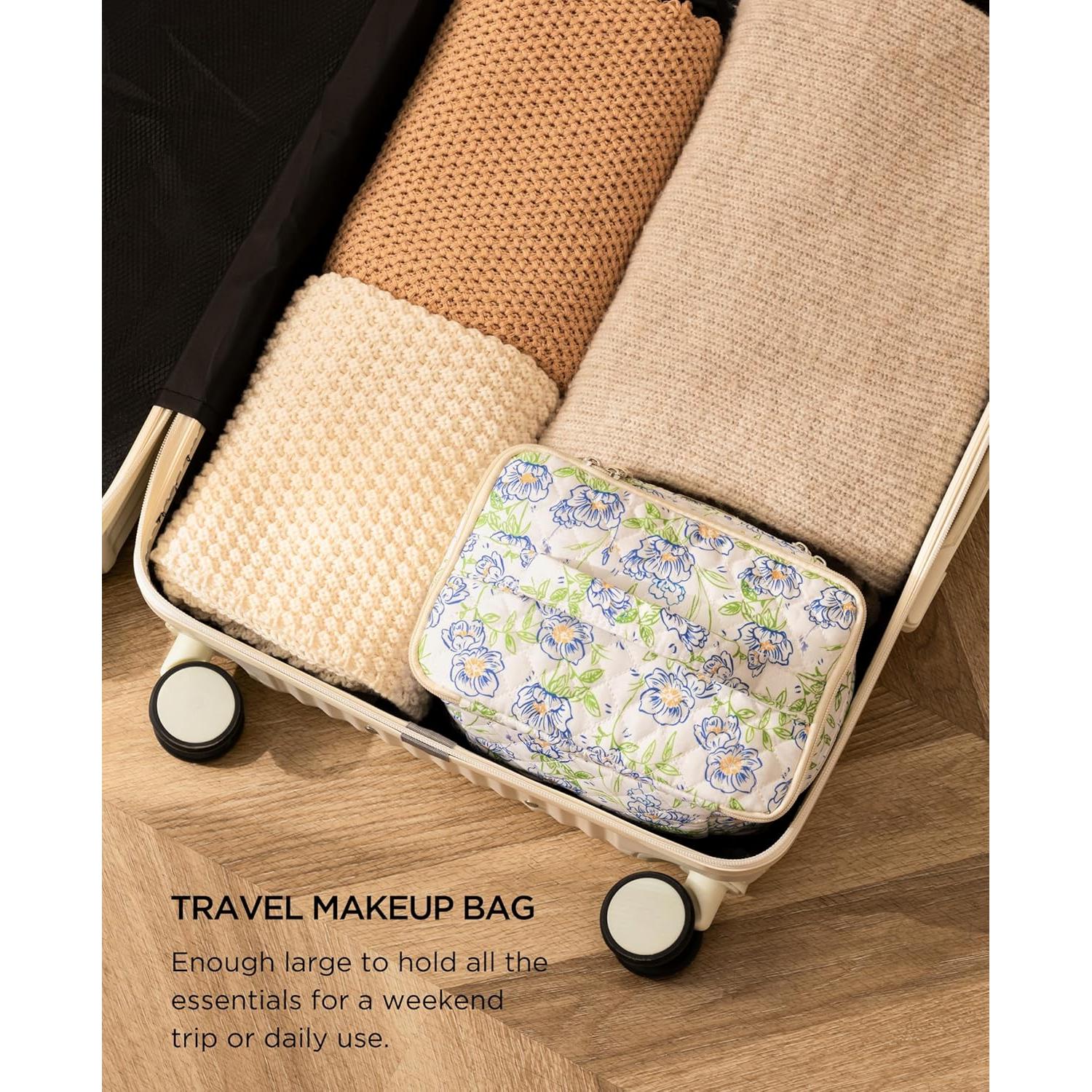 Bolsa de Maquillaje de Algodón HBselect 2 Piezas Grande