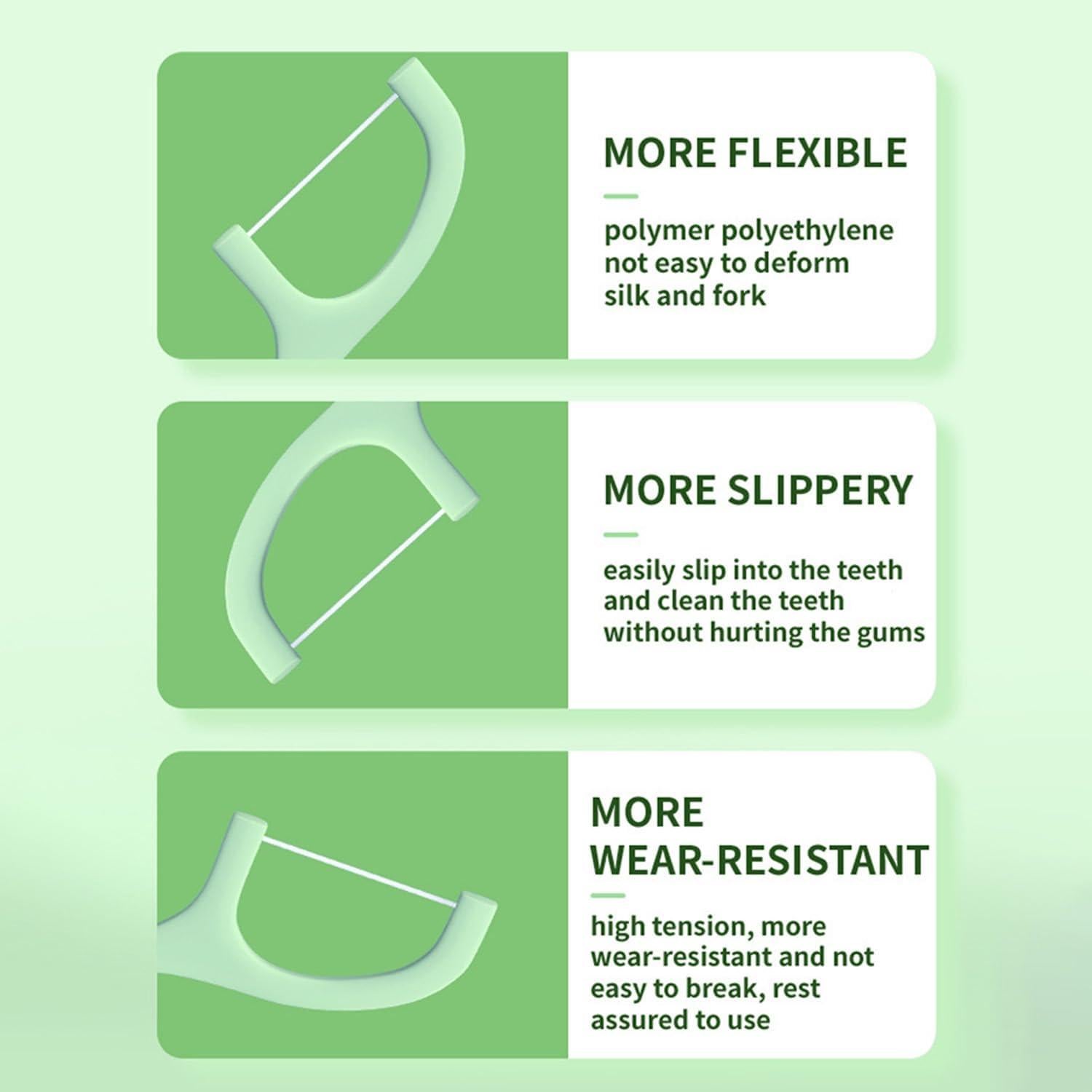 200 Palillos de Hilo Dental Menta Marirao con Estuches de Viaje