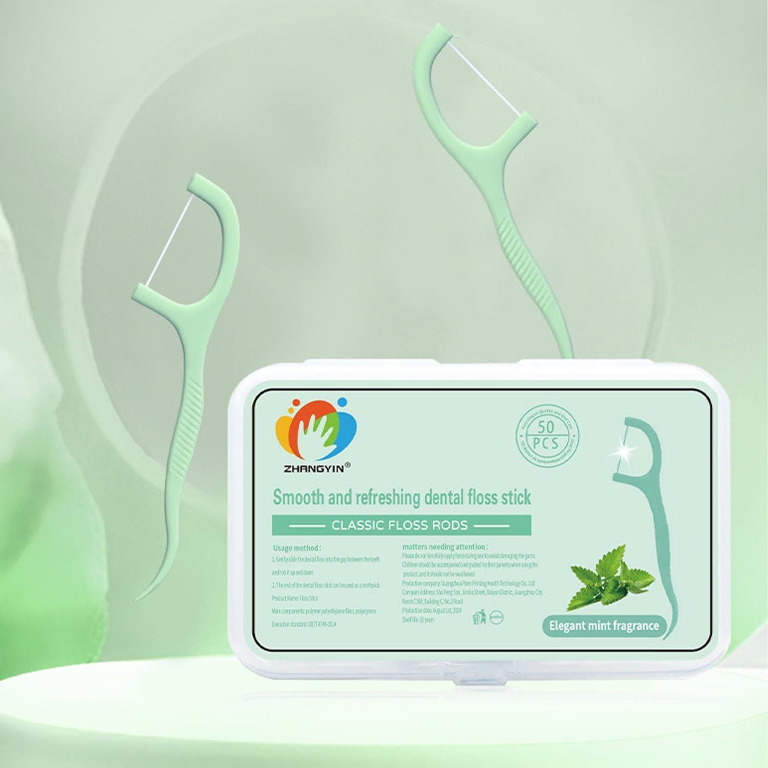 200 Palillos de Hilo Dental Menta Marirao con Estuches de Viaje