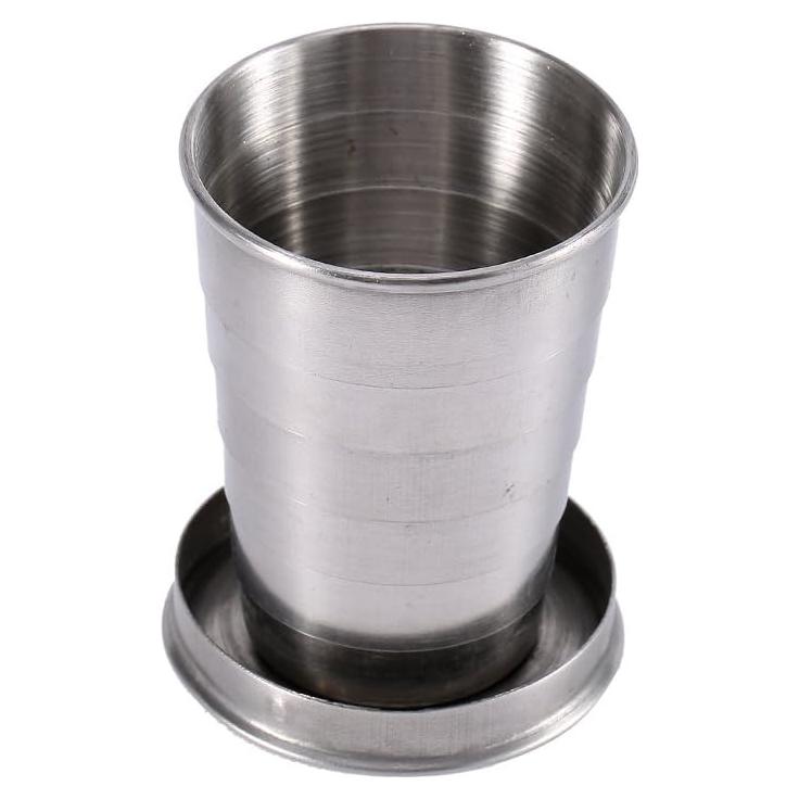 Taza Plegable de Acero Inoxidable Walfront 75ml para Viaje